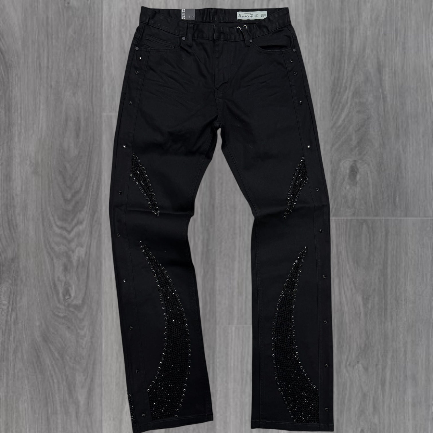 Rise - Crystal/Rhinestone Denim - Jet Black -S449