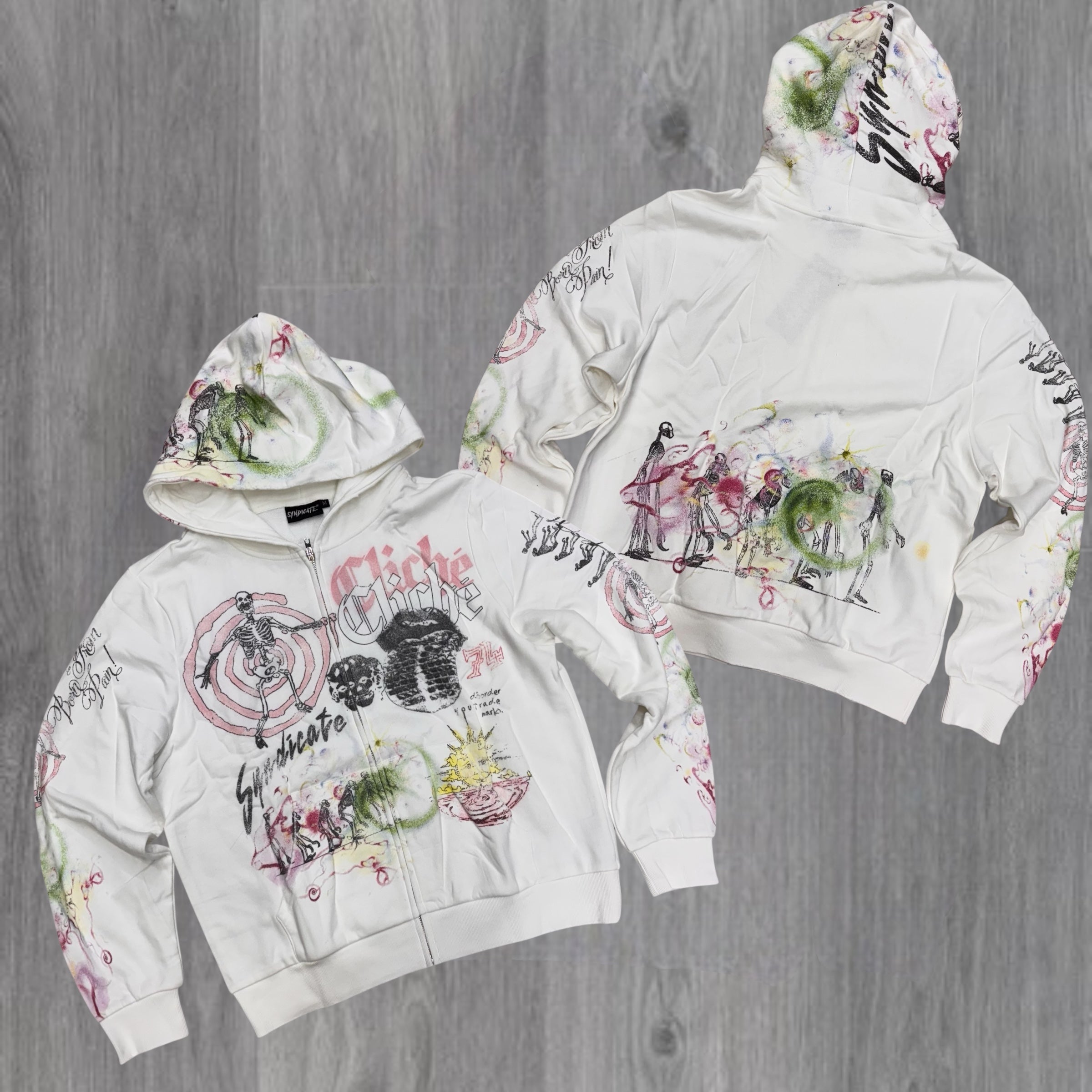 SYN “ CLICHE “ Hoodie - WHITE - SYNQH3