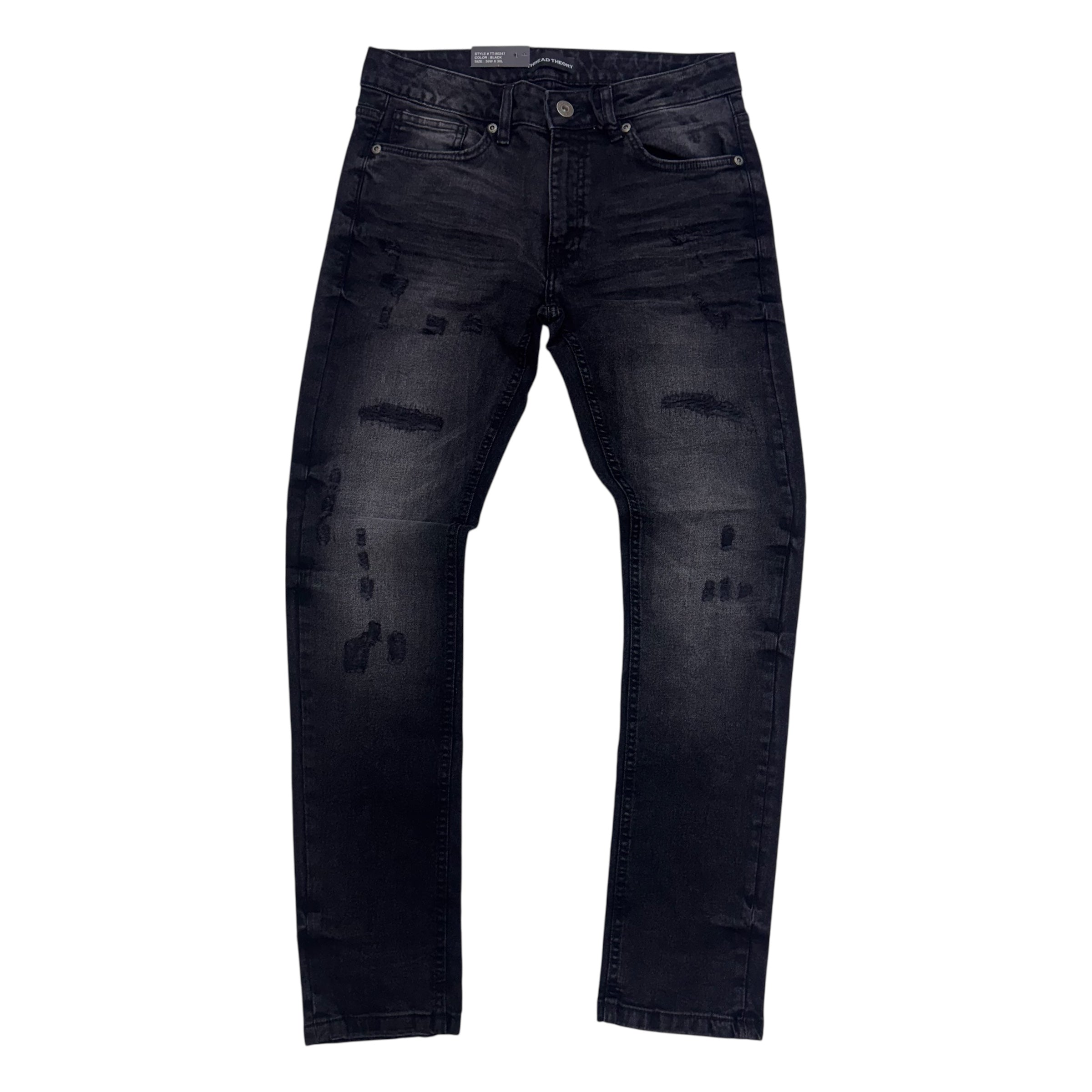 Mischief Distress Denim Black 80247 M