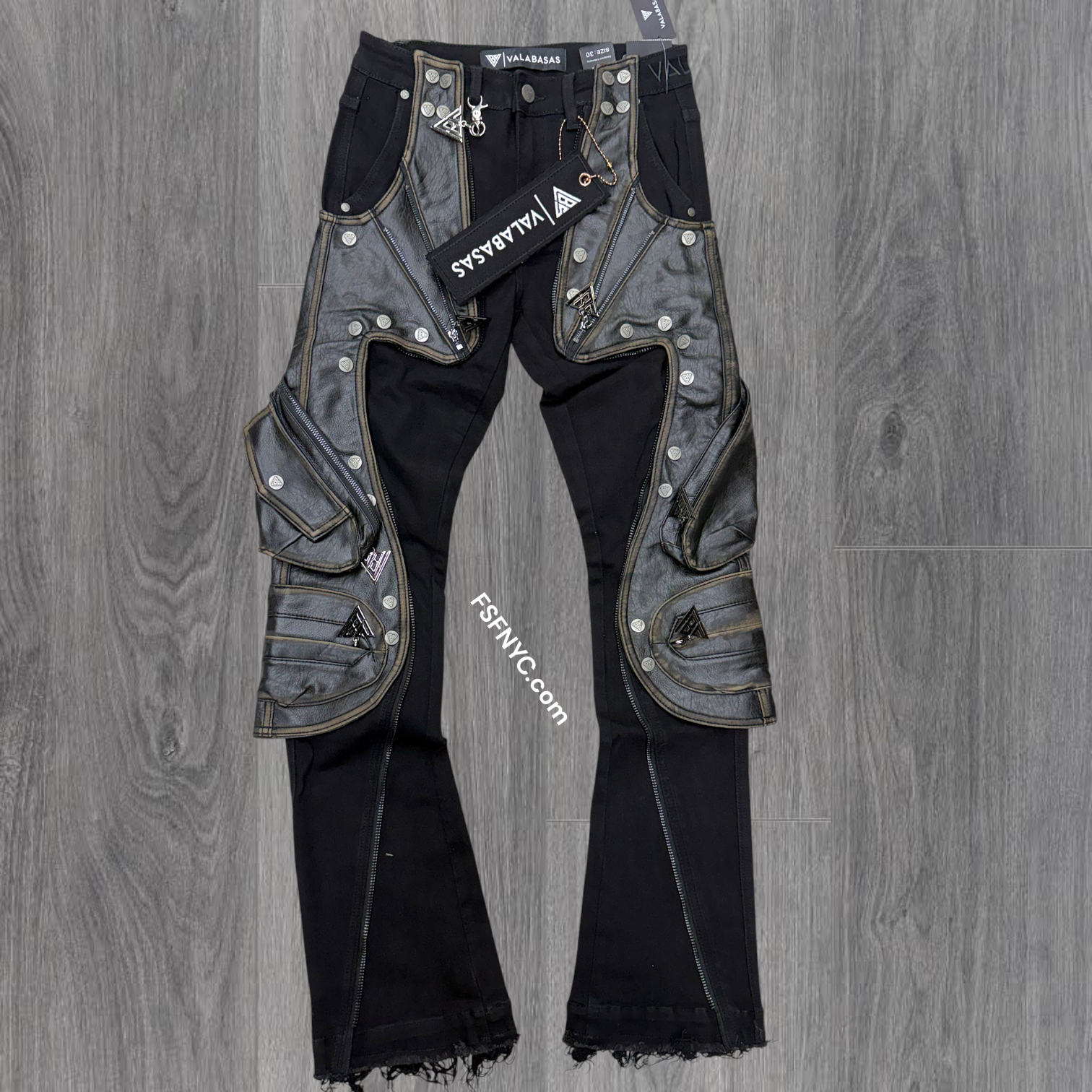 Valabasas - stacked Royal Guard Jeans - Jet Black- 1130