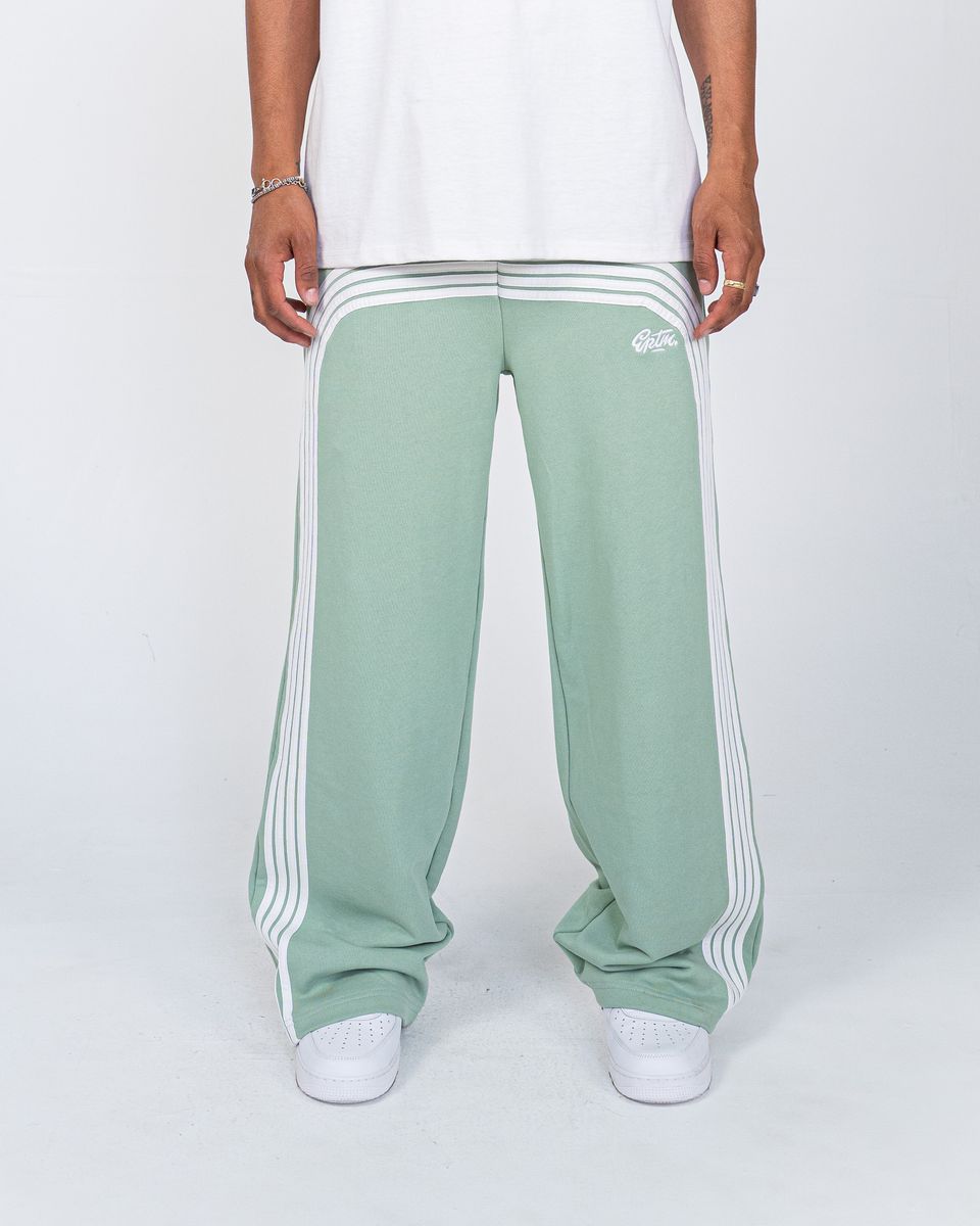 EPTM Stacked Stripes Curve Sweat Pants SAGE White M