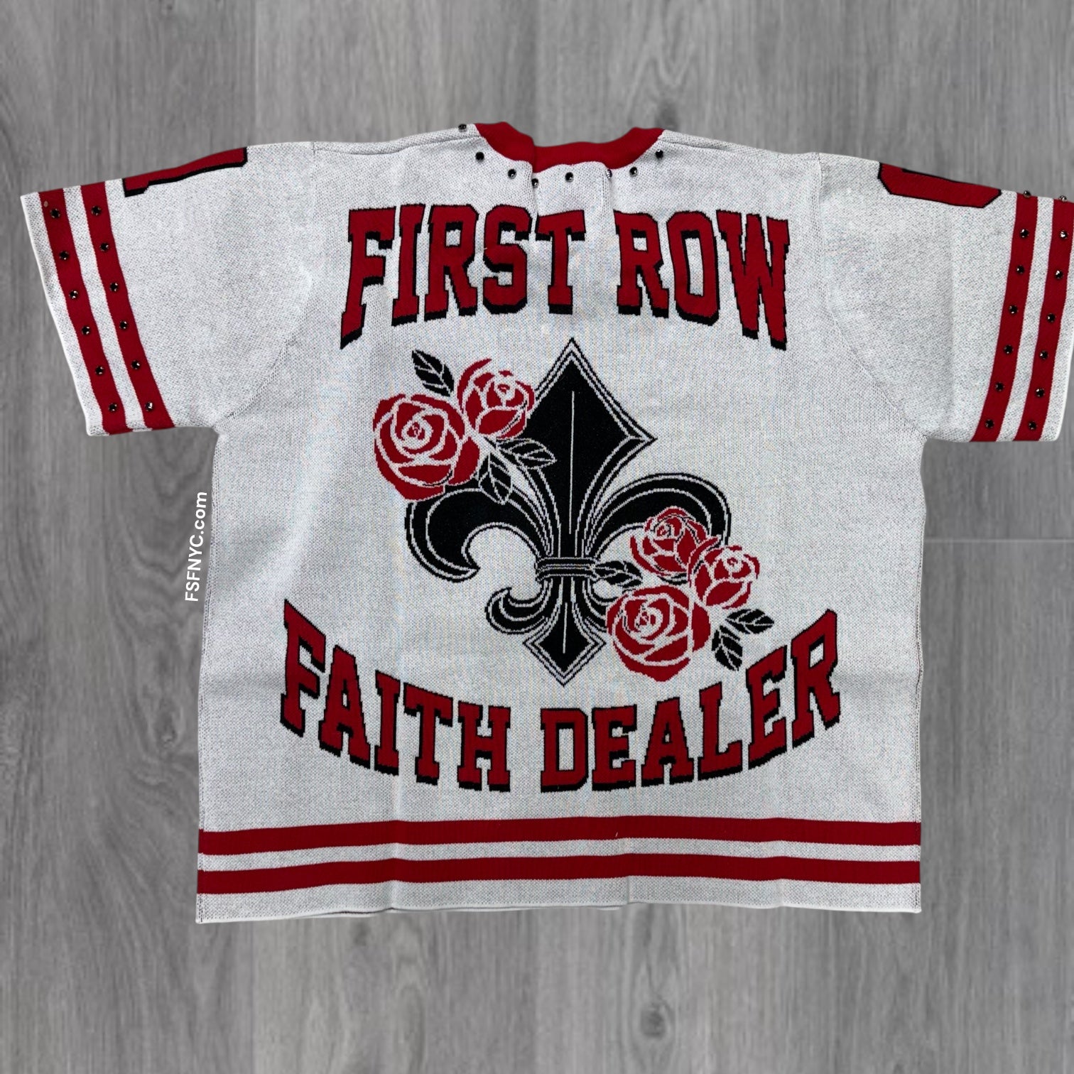 FR - Faith Sweater Material Short Set - Red - 1007