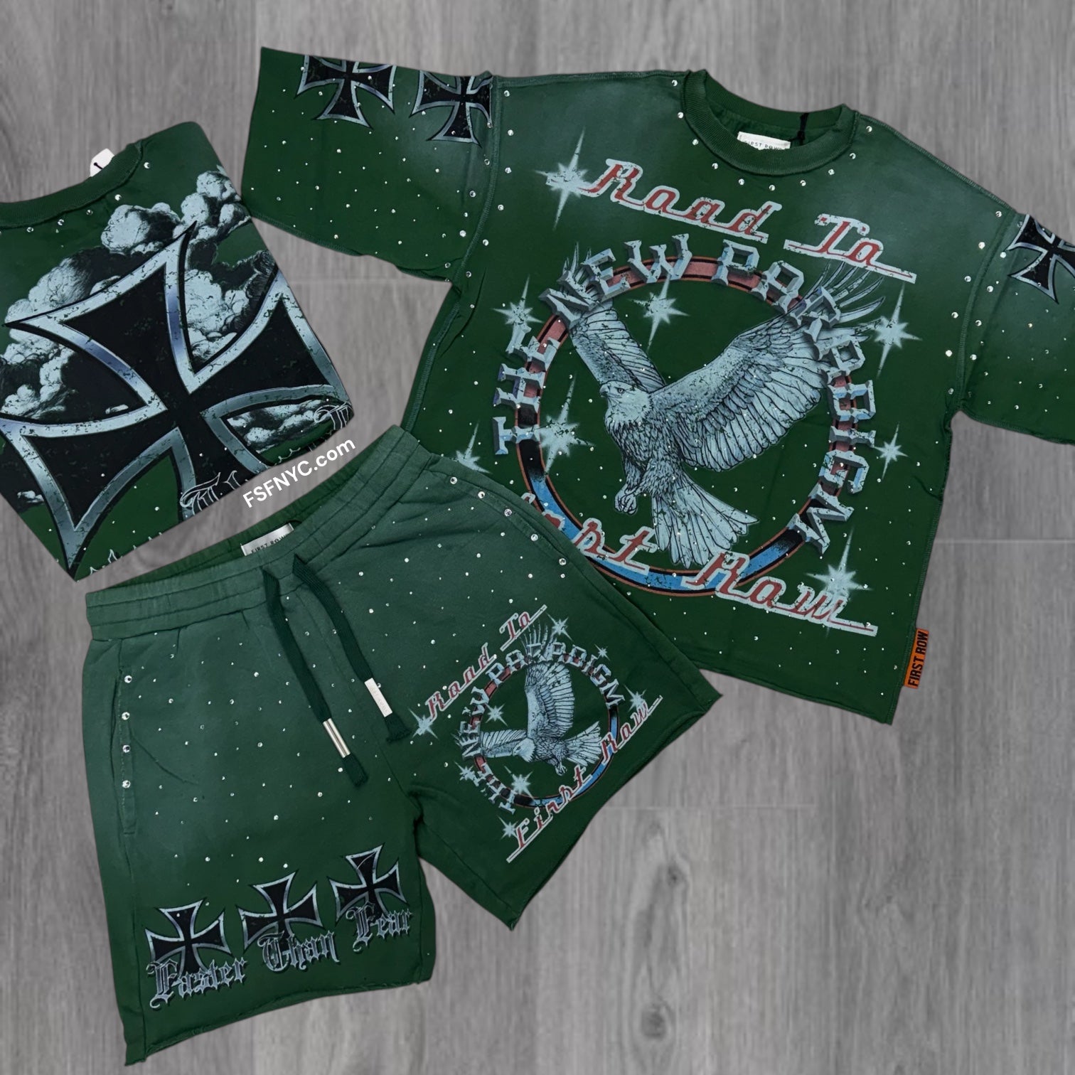 FR - iron Faith Crop Short Set - Hunter