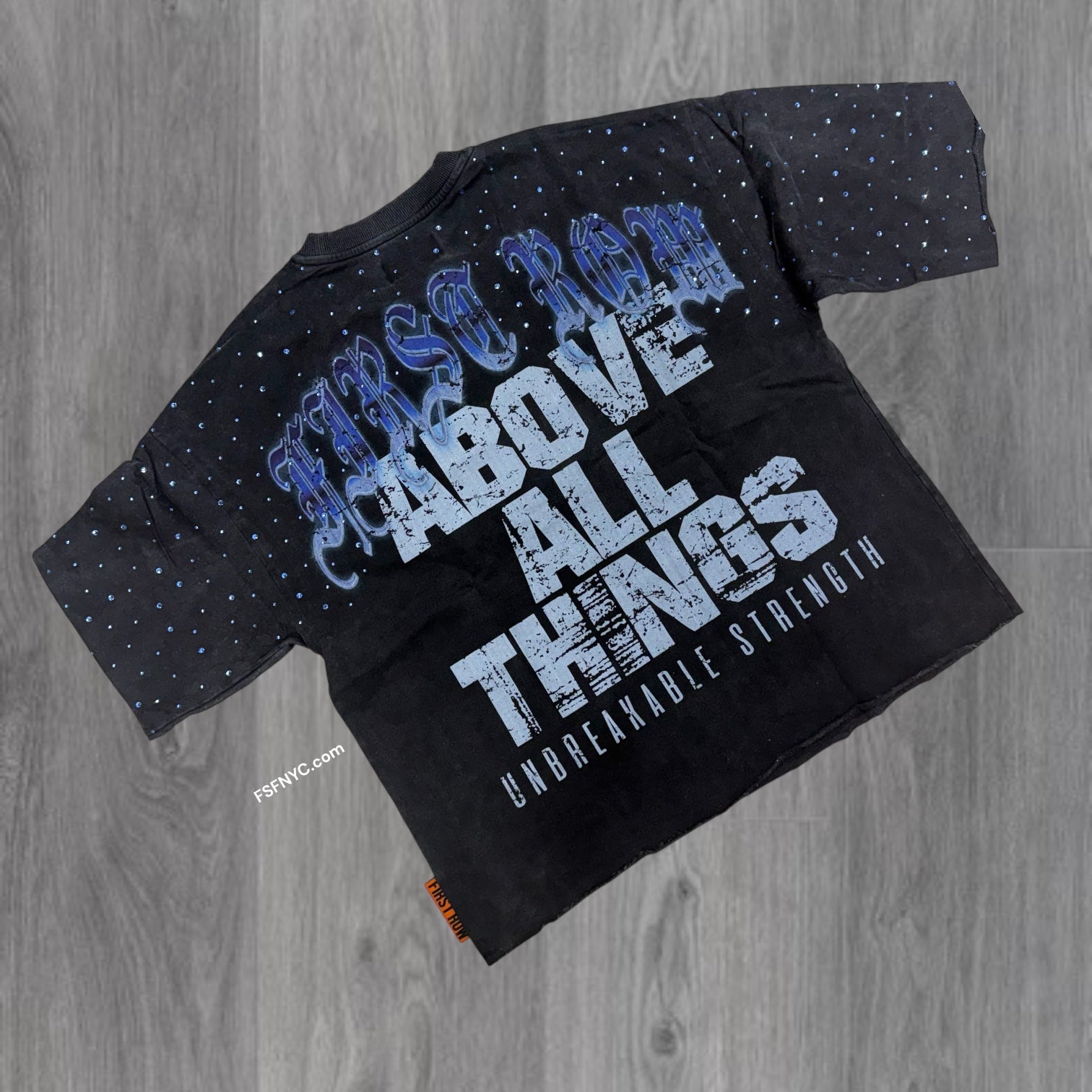 FR - Rise the Storm OverSized Crop T-shirt - Black - 1035