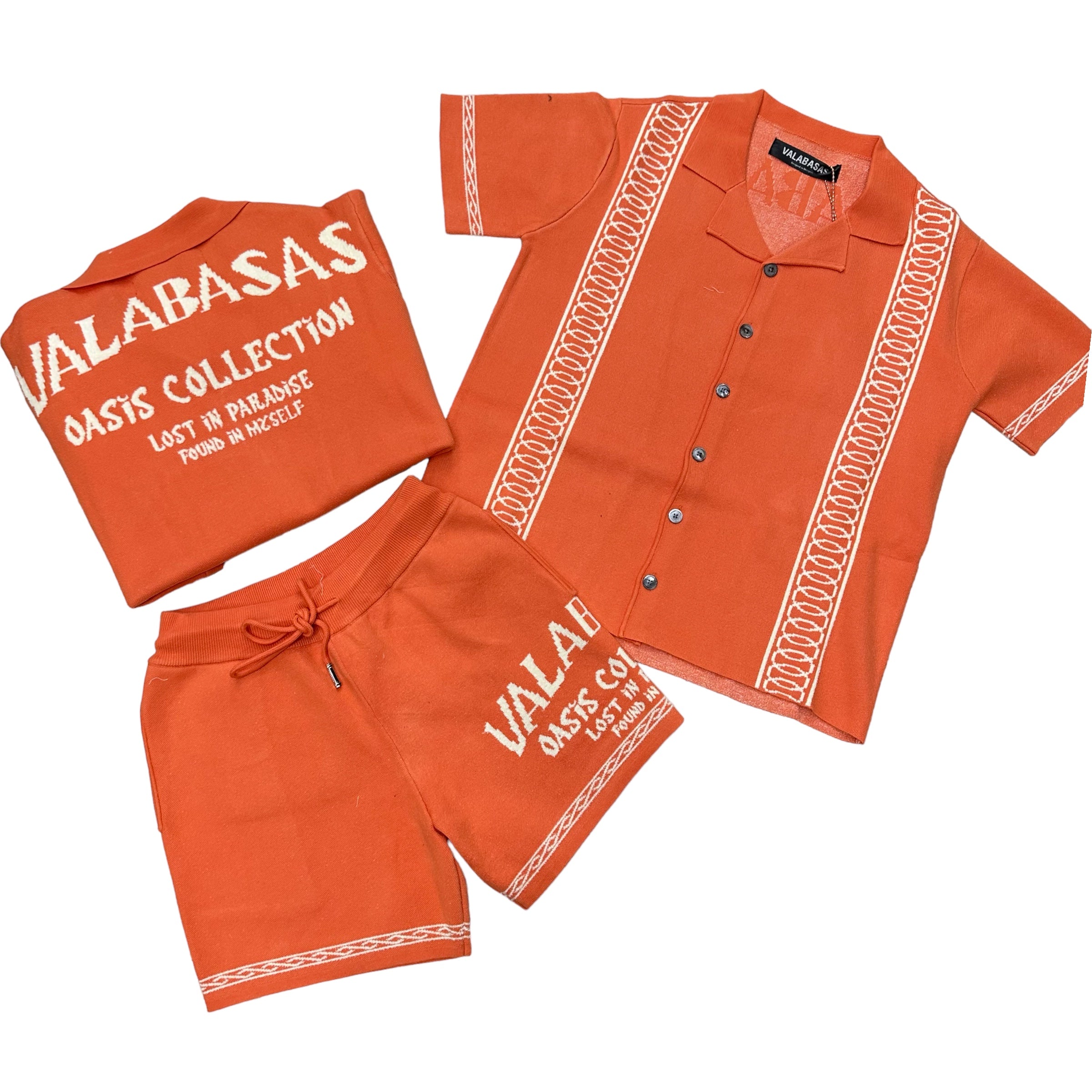 Valabasas kabana Breeze Woven Short Set faded Orange 001