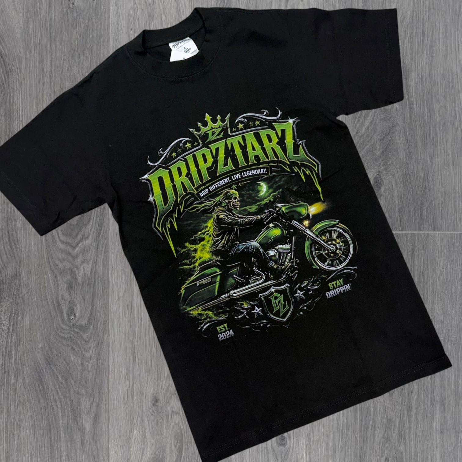DRIPSTAR - Biker 2 Tee - Black DC191
