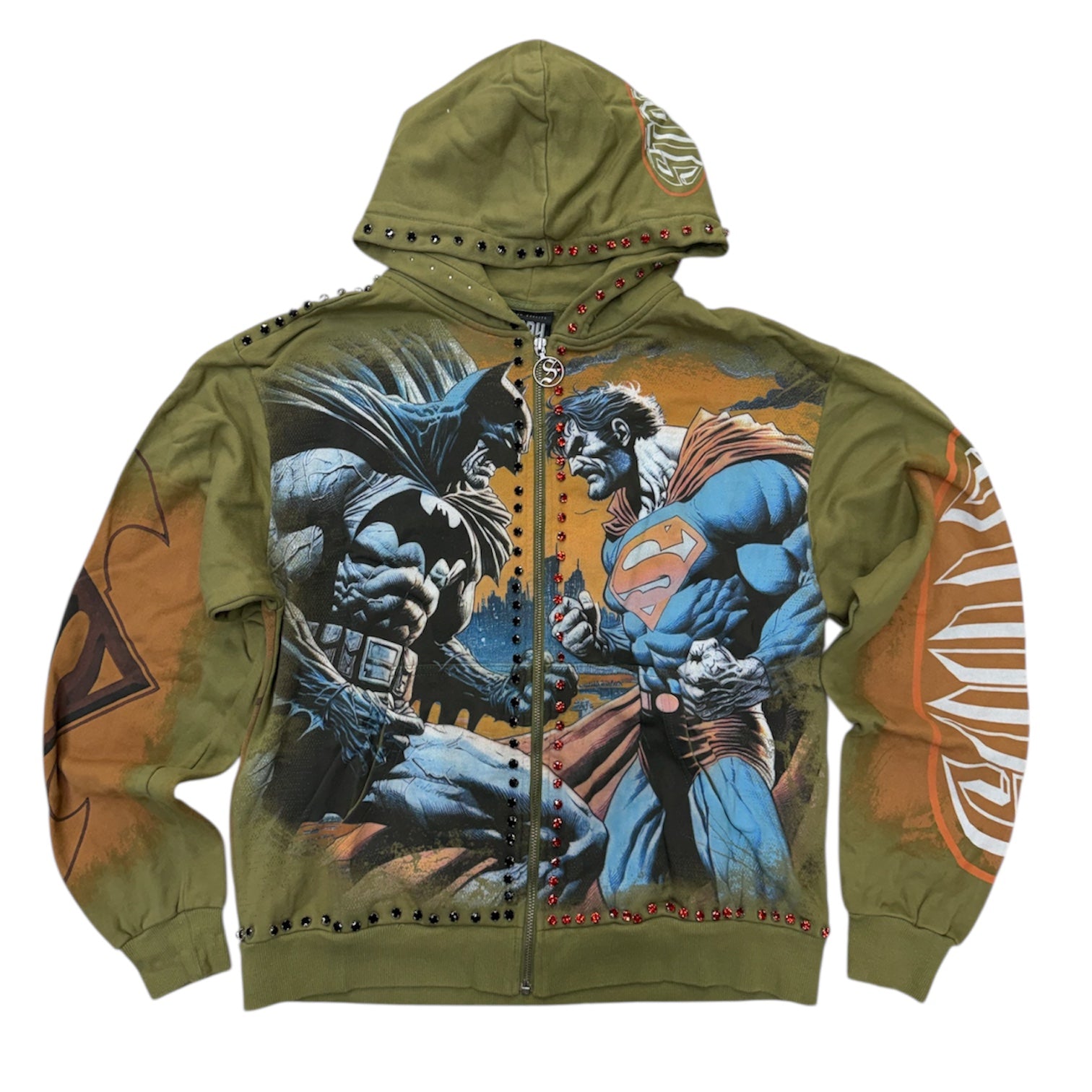 Stray - Gotham Zip up Crystal Hoodie - Olive - 1517