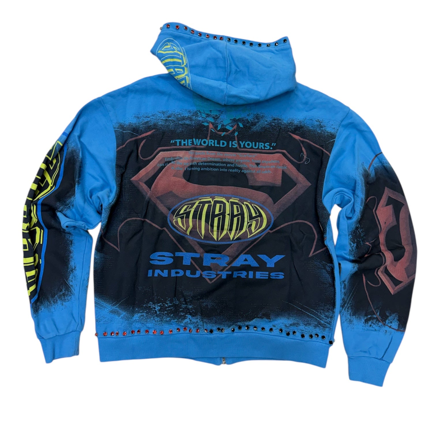 Stray - Gotham Zip up Crystal Hoodie - Royal - 1517