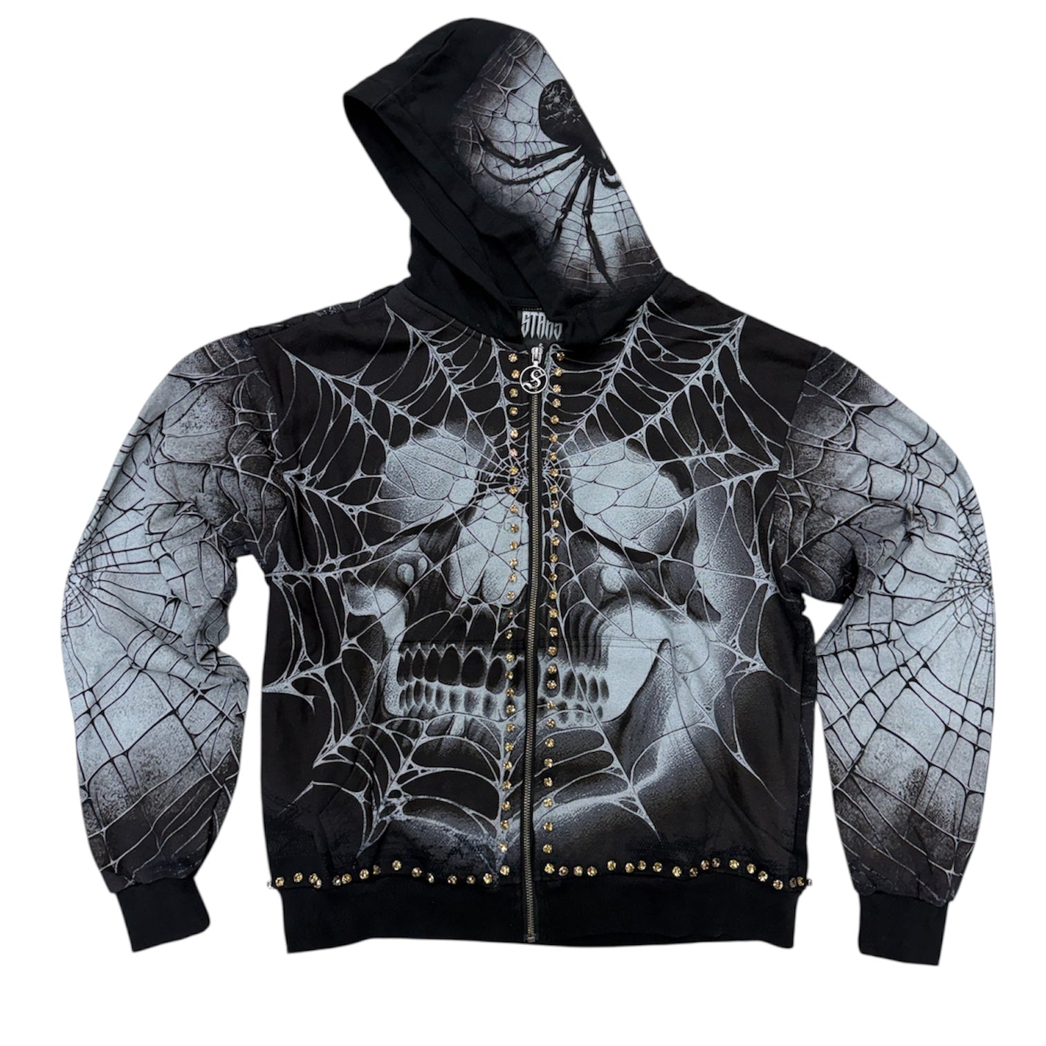 Stray - Web up Crystal Hoodie - Black - 1549