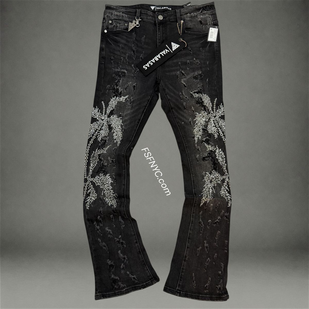 Valabasas - Davenport Stacked Jeans - Black Wash - 1143