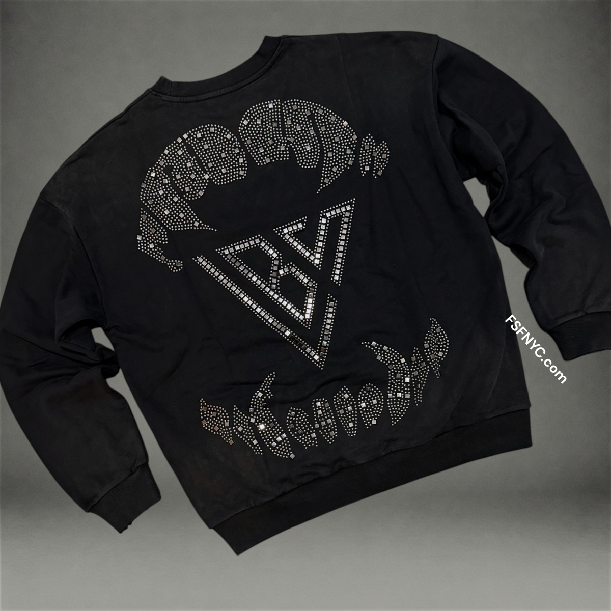 Valabasas - Grizzley Crew Sweatshirt - Vintage Fade Black - 1010