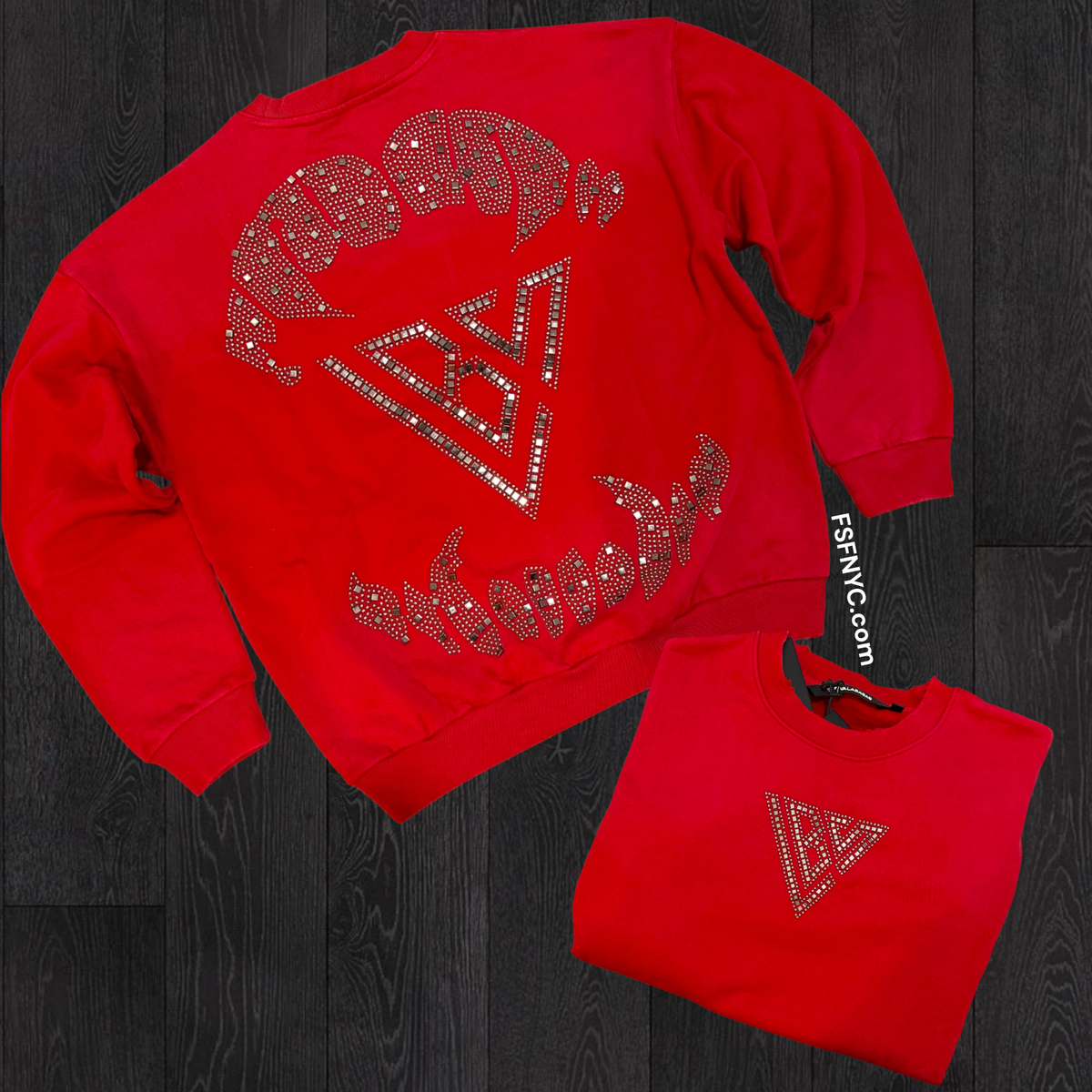 Valabasas - Grizzley Crew sweatshirt - Red - 1010