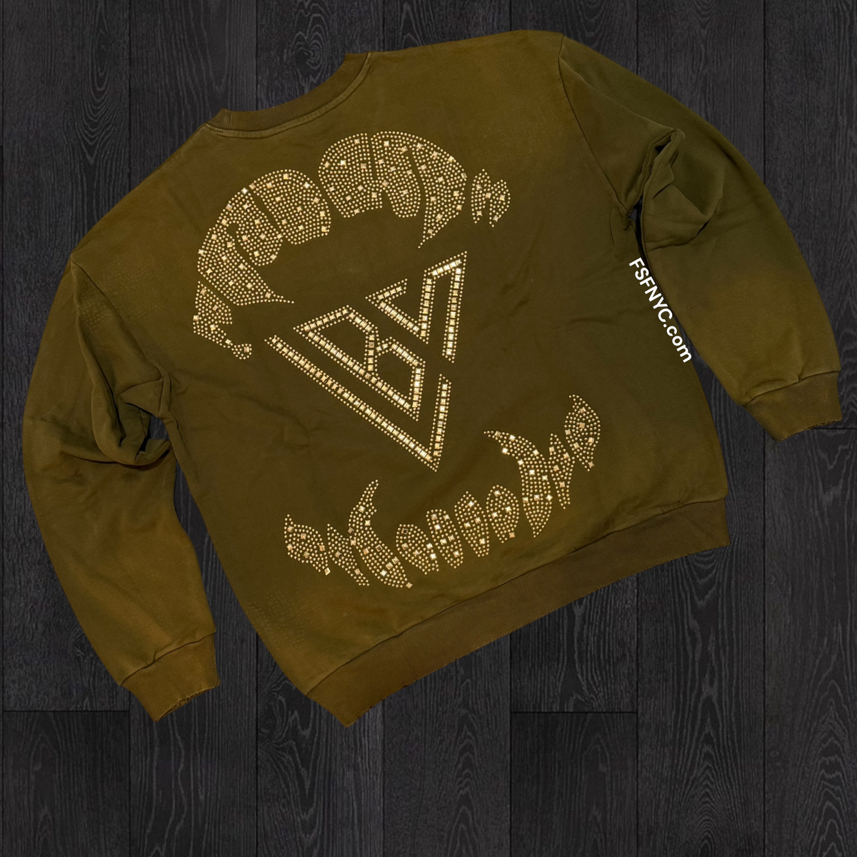 Valabasas - Grizzley Crew Sweatshirt - Vintage Olive - 1010