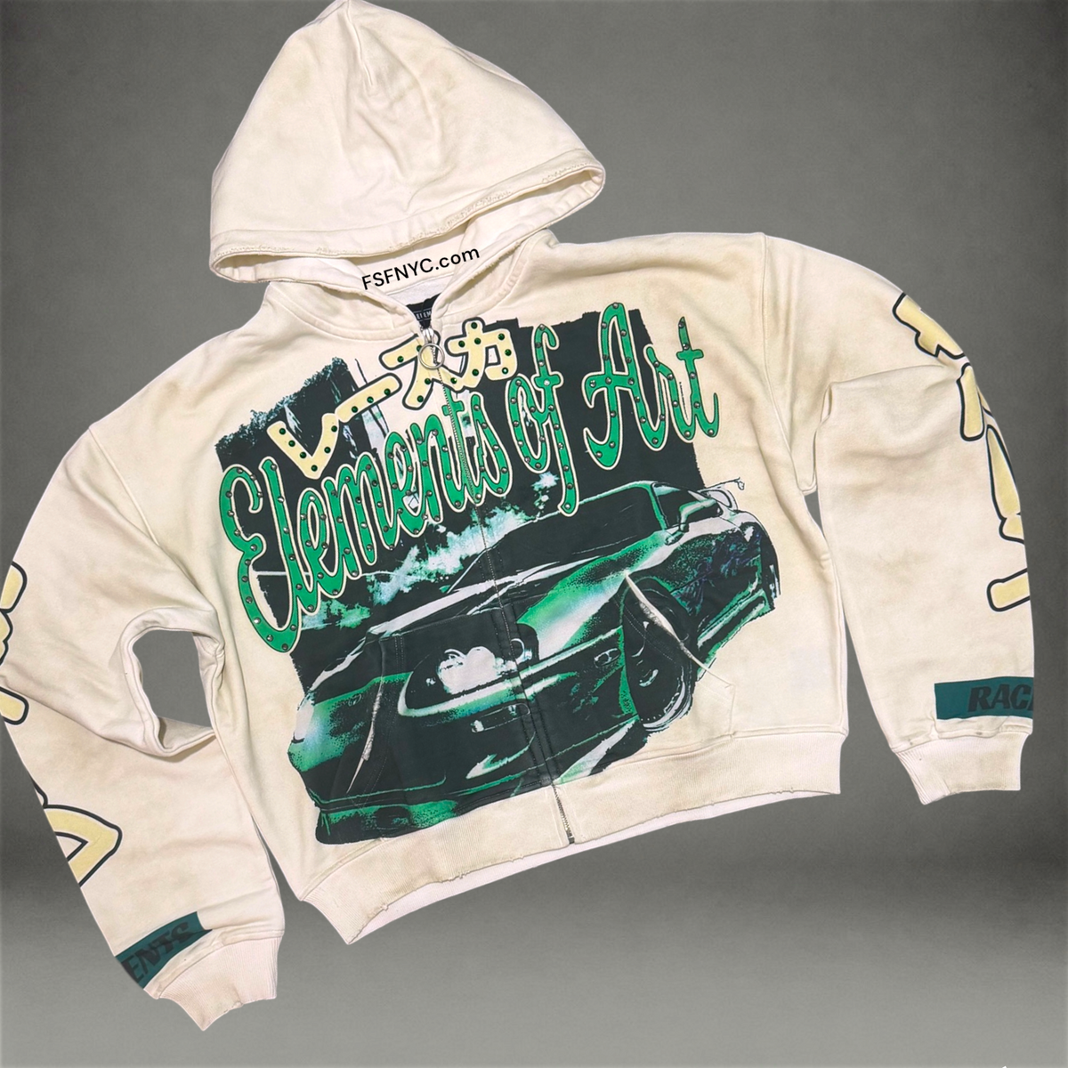 Elements of Art - Blur Zip Hoodie - Off White - EA-BZ