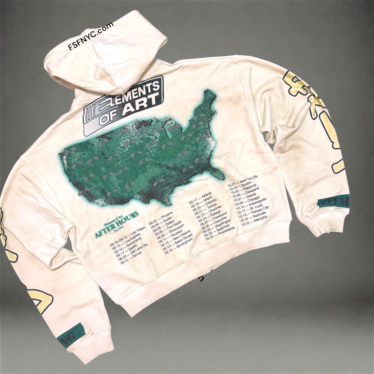Elements of Art - Blur Zip Hoodie - Off White - EA-BZ