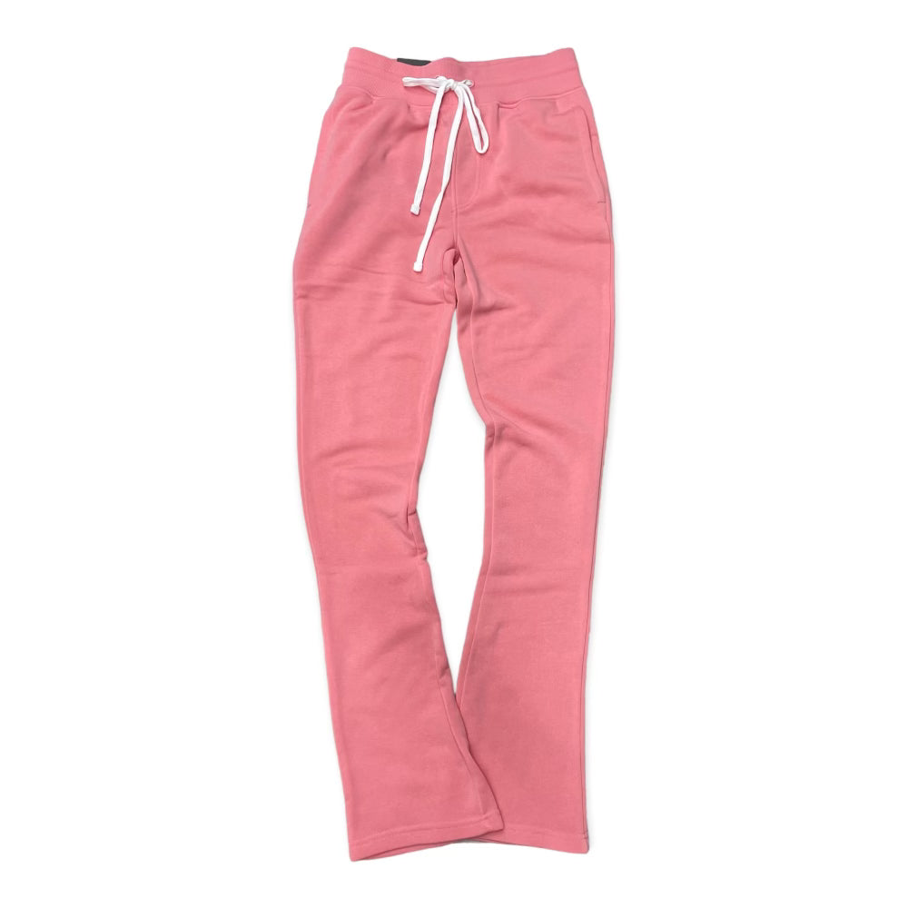 Rebel Stacked Flare Fleece pants  Dusty Pink  475