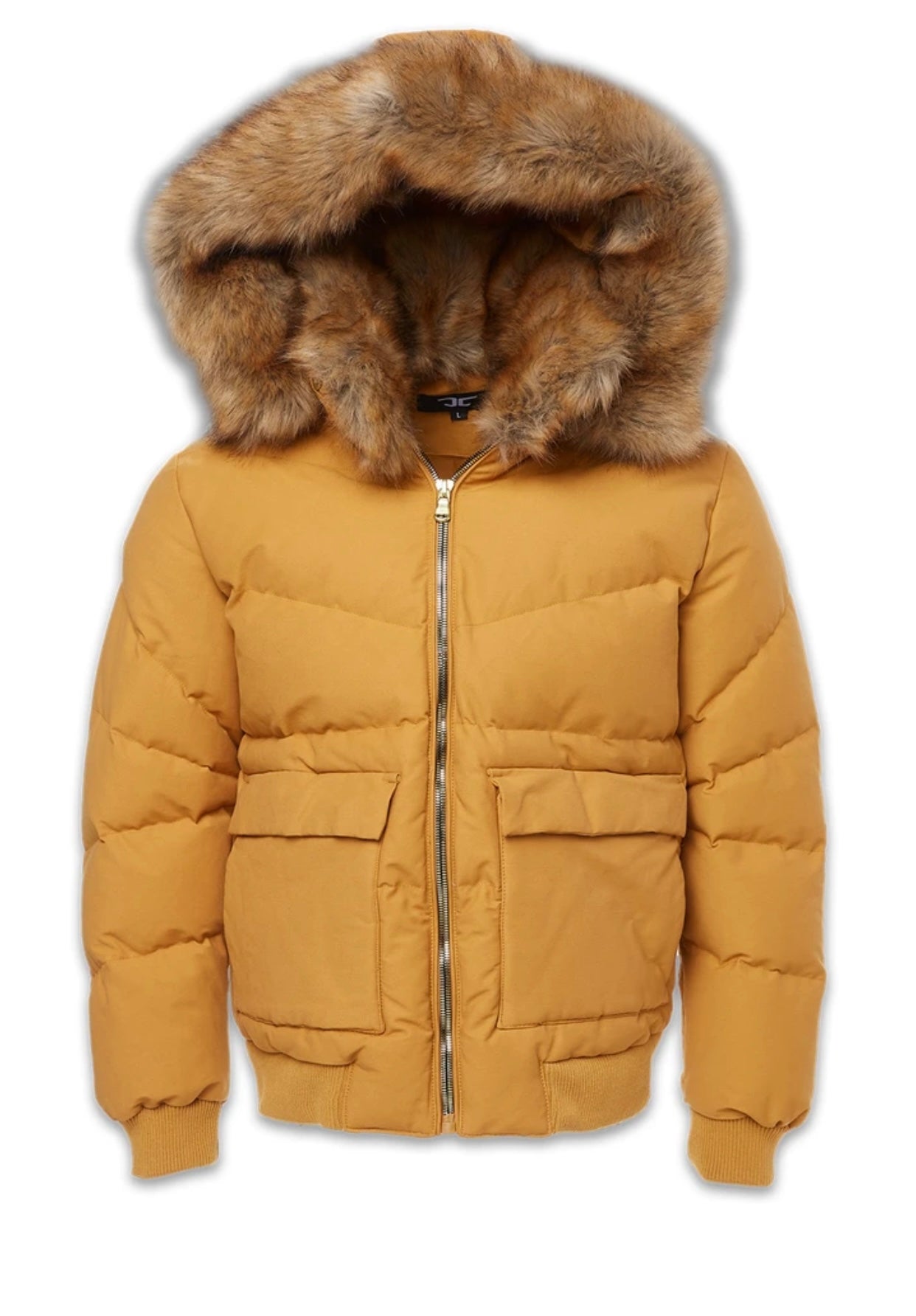 Jordan Craig Hollis  Canvas Puffer jacket w fur hood  Desert 91541m