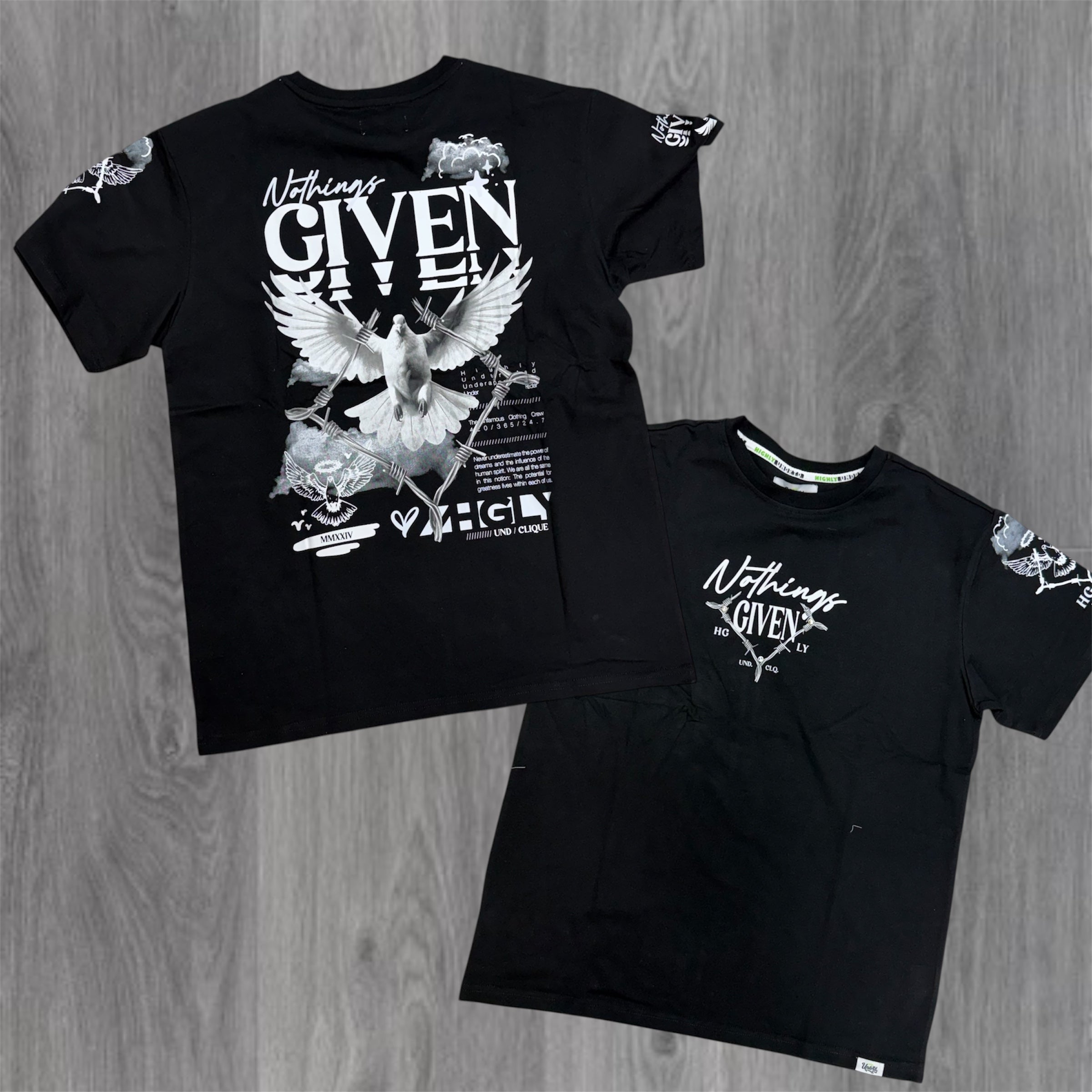 UNDRTD - Nothing GivenT-shirt -  Black - 6108