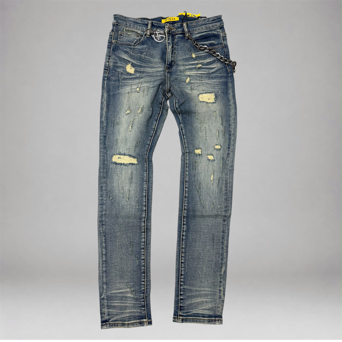 GFTD - Repair Slim Denim - Lt Wash