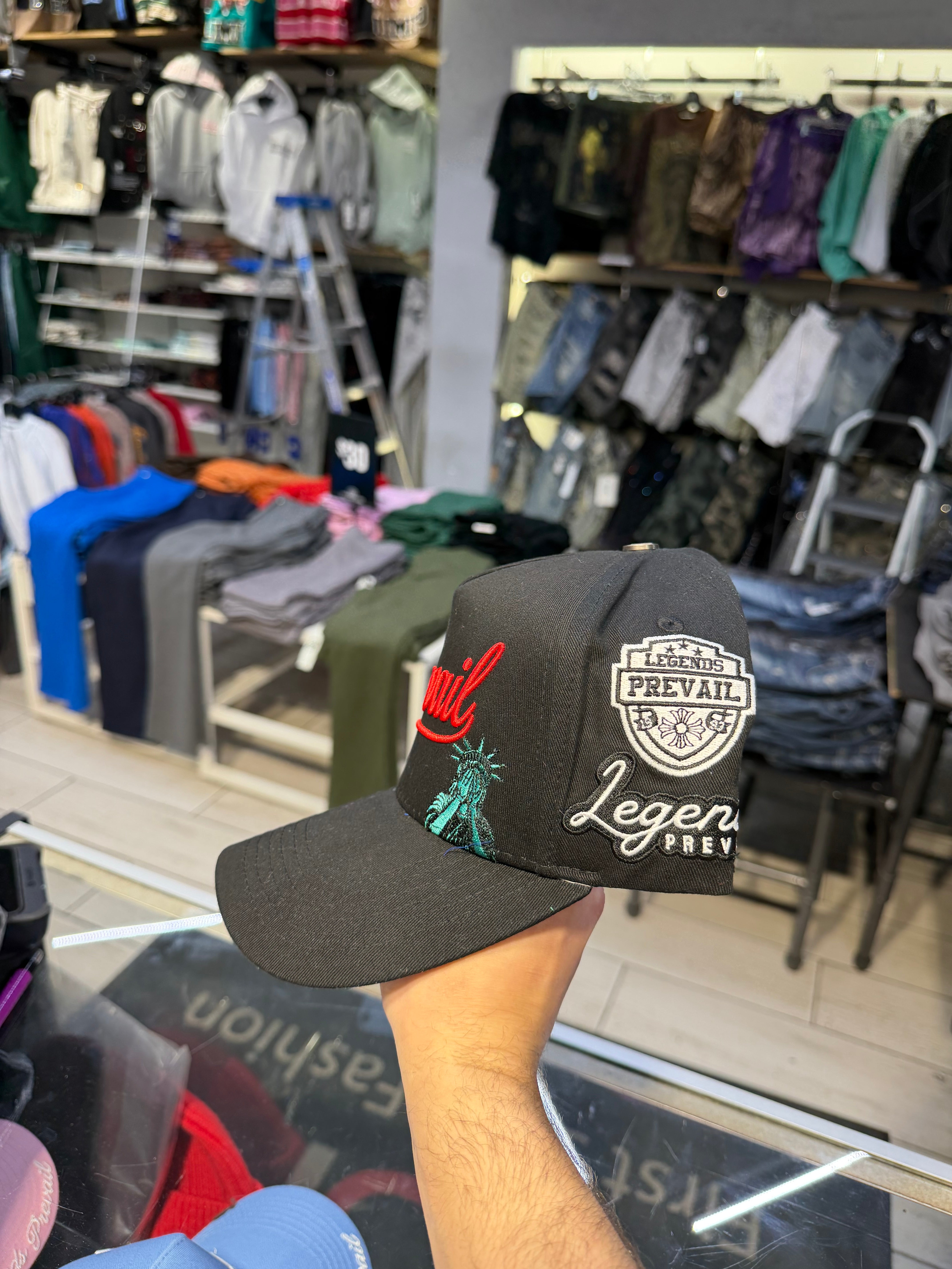 Prevail - Patch Trucker Hat - Black/Red