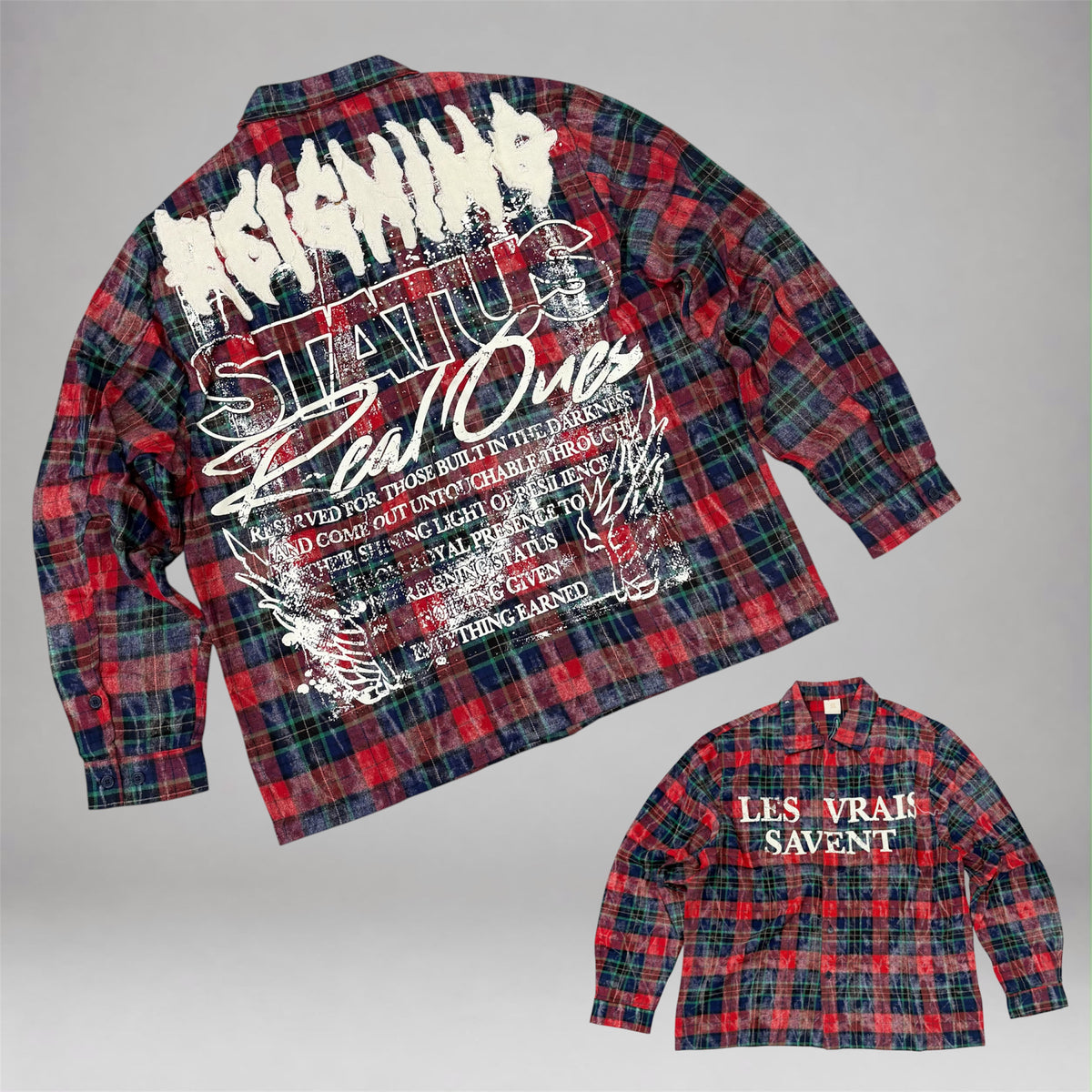 R - Flannel L/S Shirt - Red - 762
