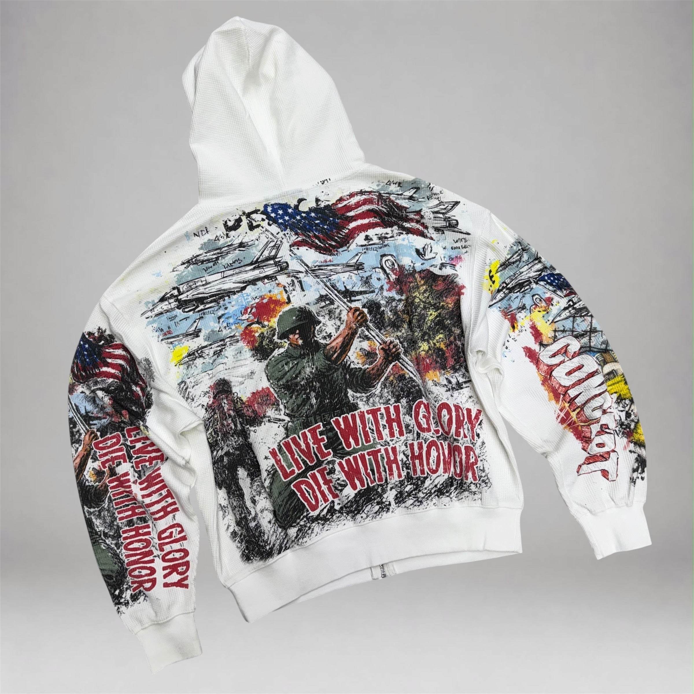 Con - Honor Waffle Hoodie - White 15