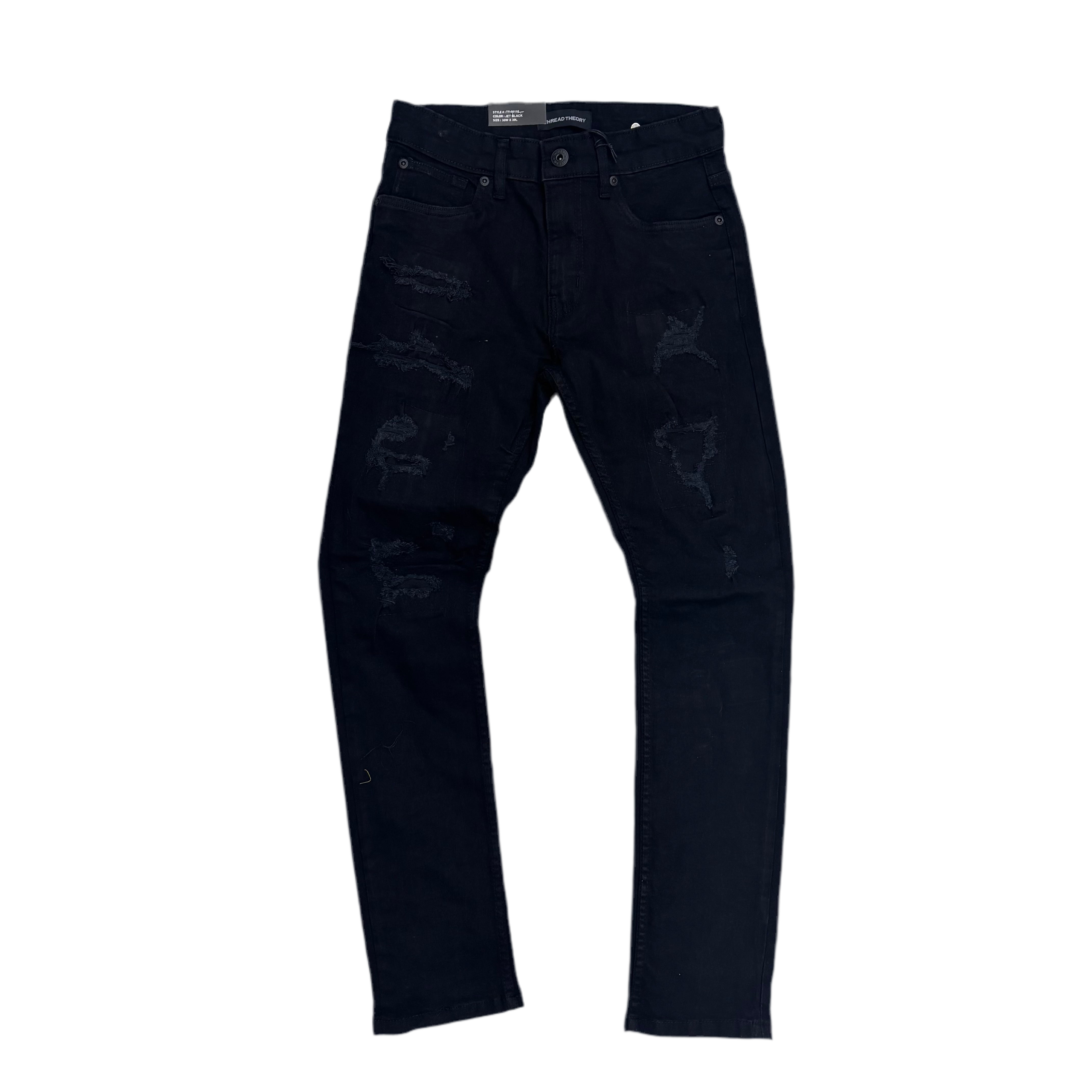 Thread skinny Rip and repair Denim Jet Black 50118
