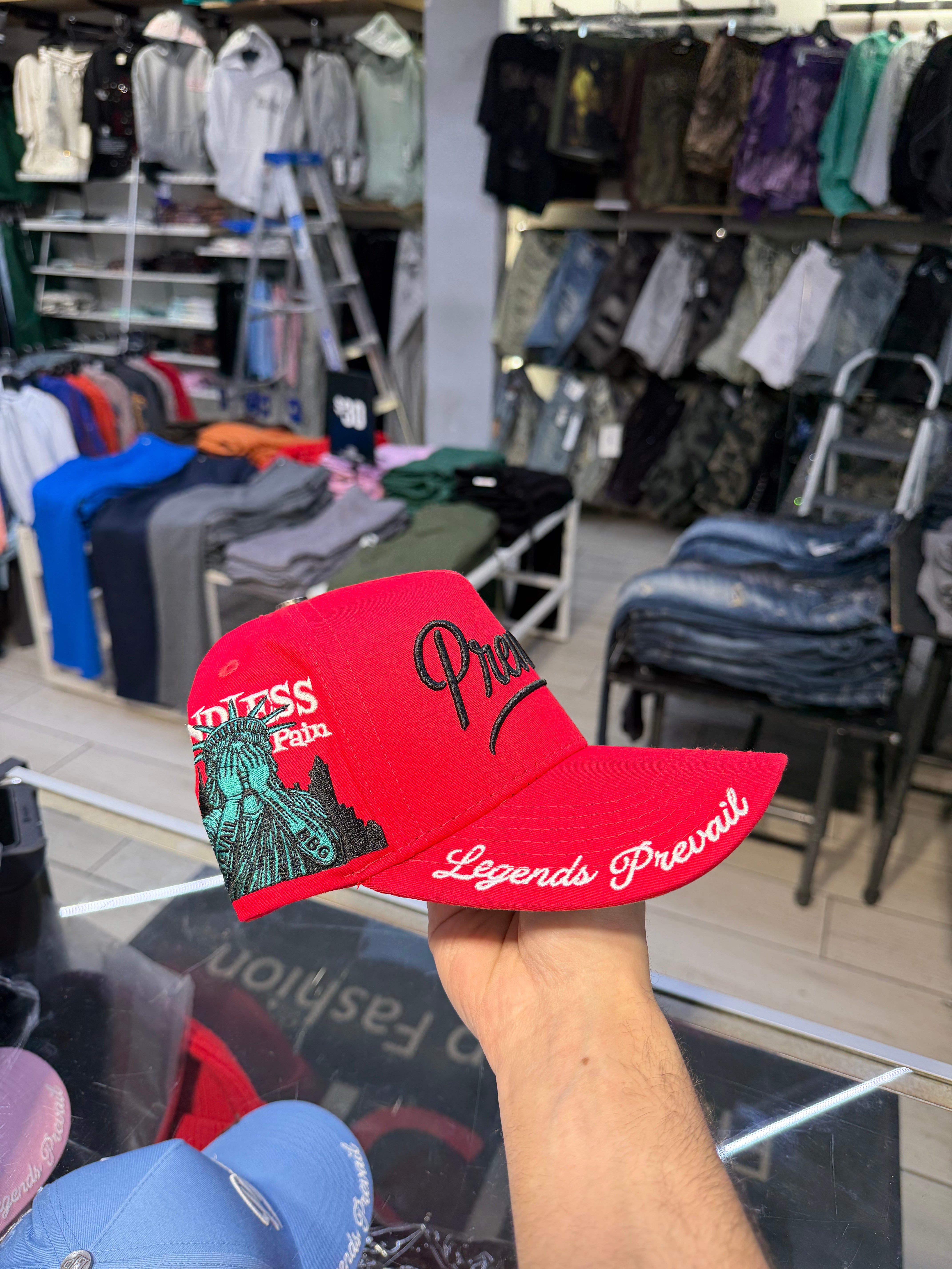 Prevail - Patch Trucker Hat - Red/Black