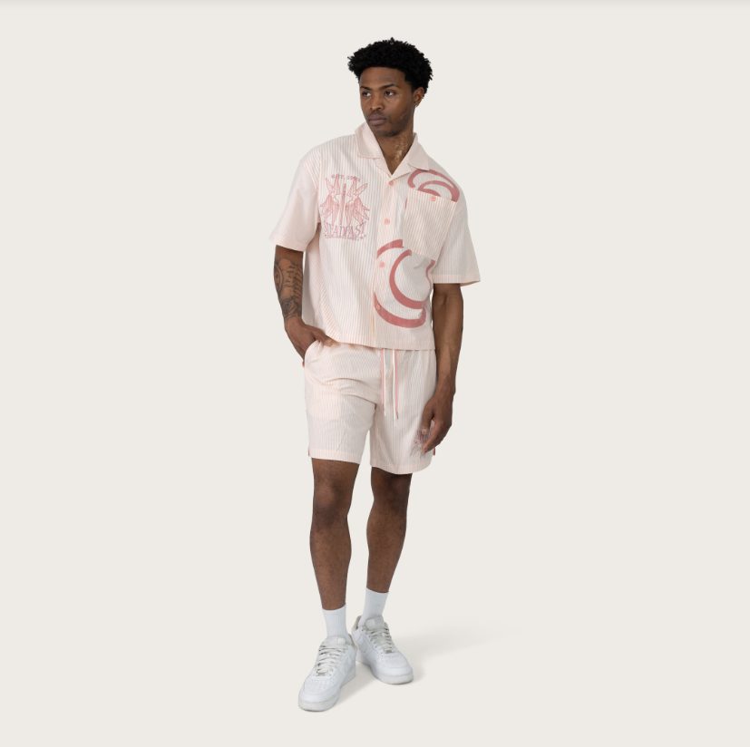 Rise - SET - Steadfast Lounge Short set - Rose - s494