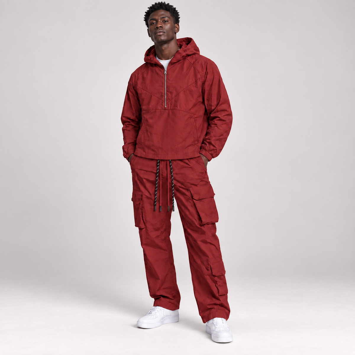 Baruda - windbreaker Anorak Set - DK R. Burgundy  - 802