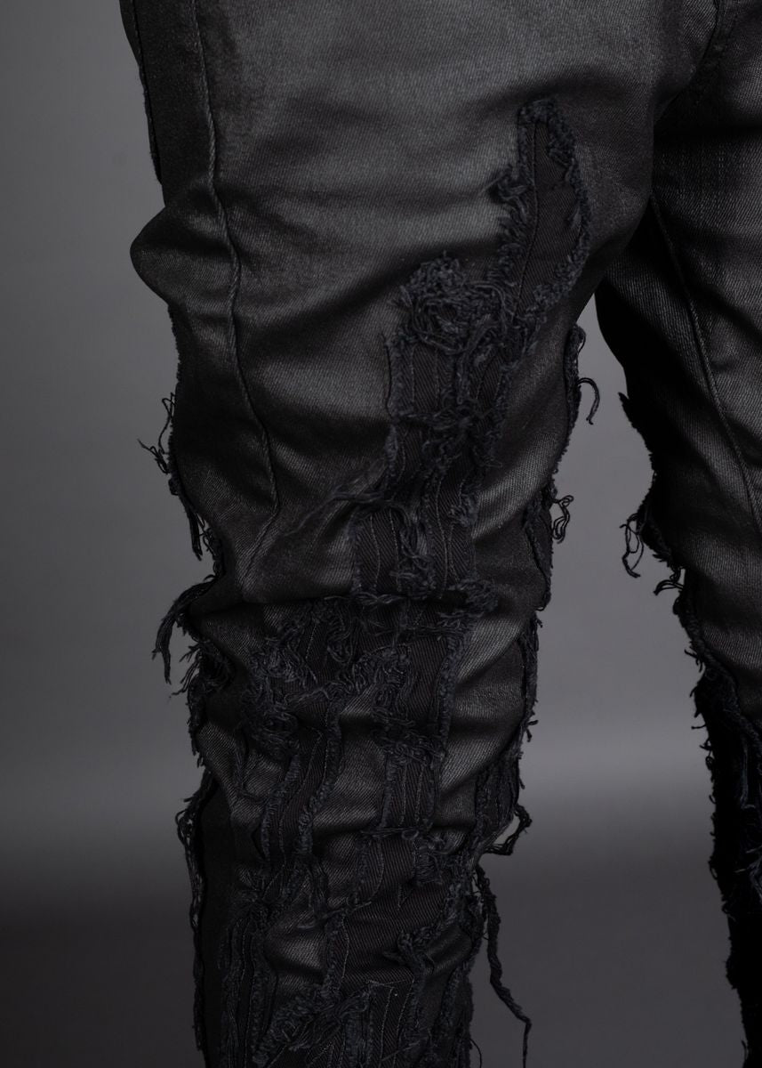 Stacked Waxed Black v2 Denim