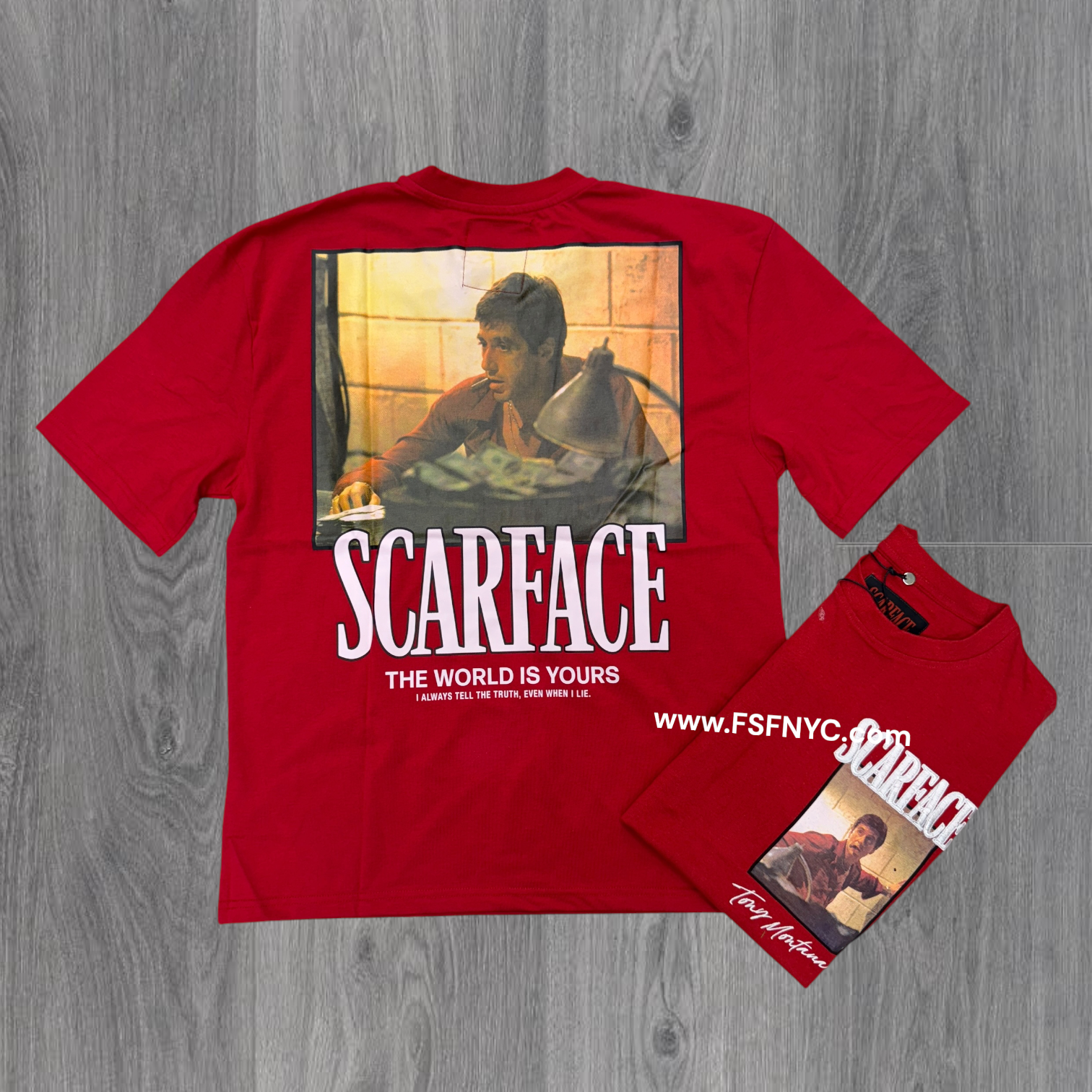 Reason - Tony Montana Tee  - Red 608 095