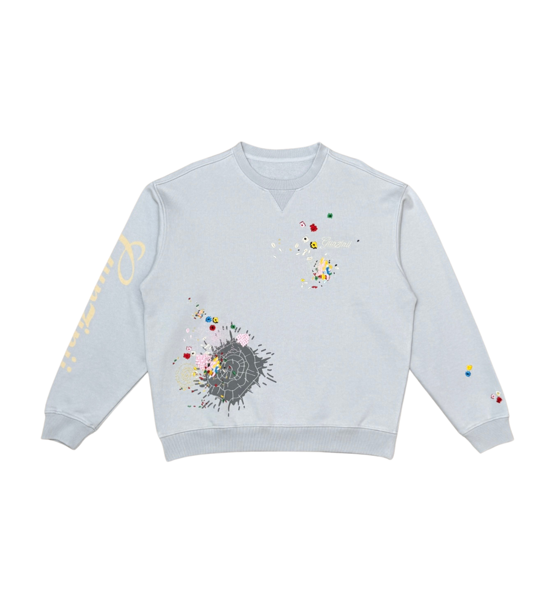 Gunzinii - Splatter Crew Sweatshirt - Grey - GZ503