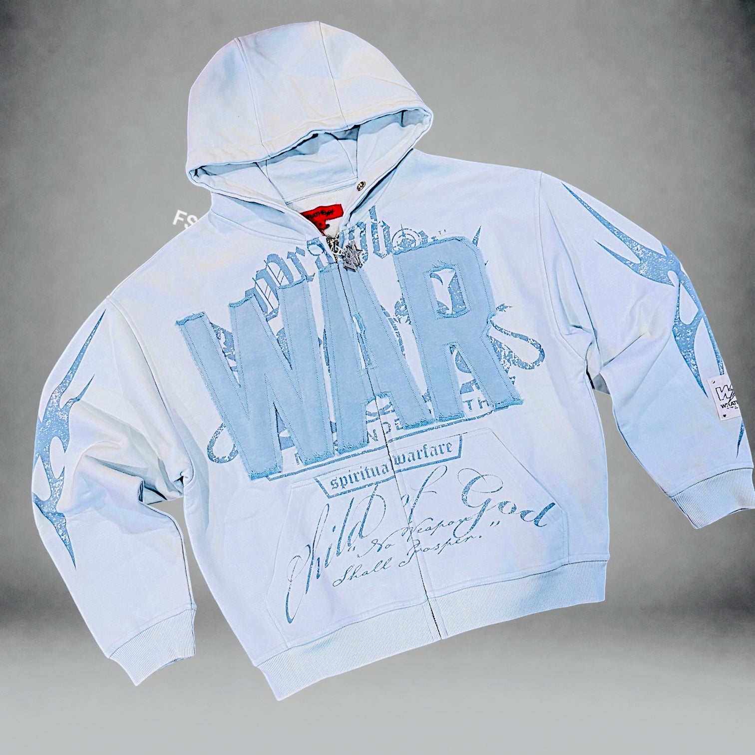 WrathBoy - Hard To Kill Zip Hoodie - Light Blue - 618