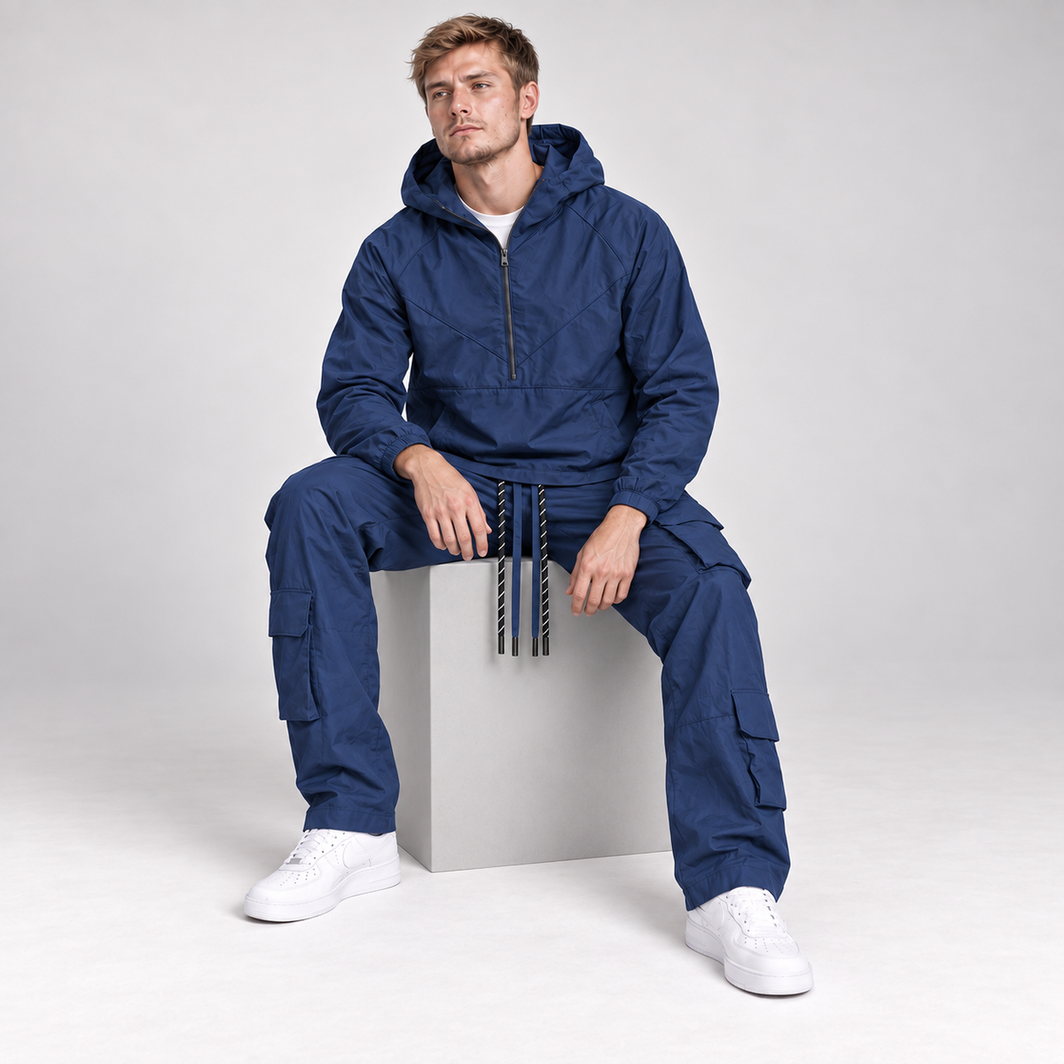 Baruda - windbreaker Anorak Set - Navy  - 802