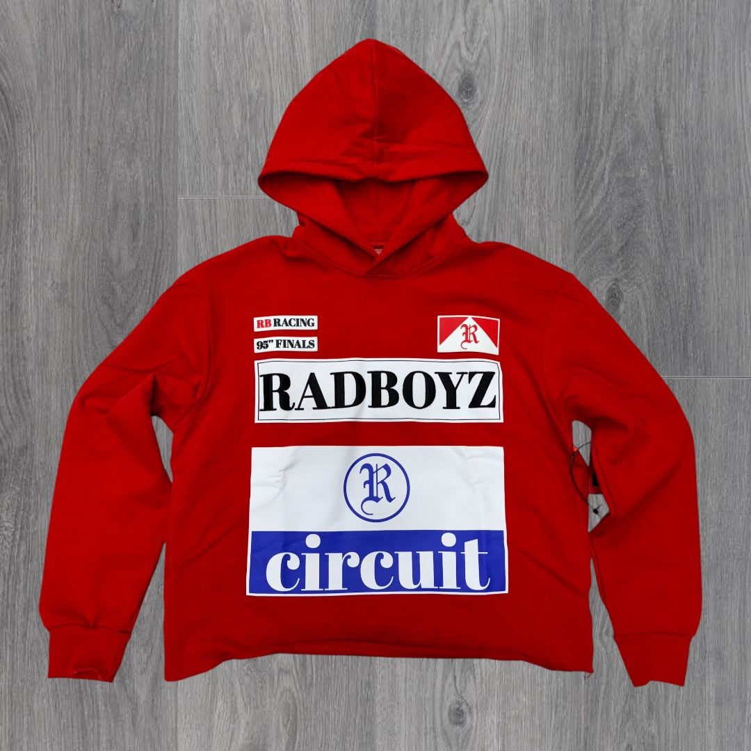 RAD Cut Off Racing Hoodie Red