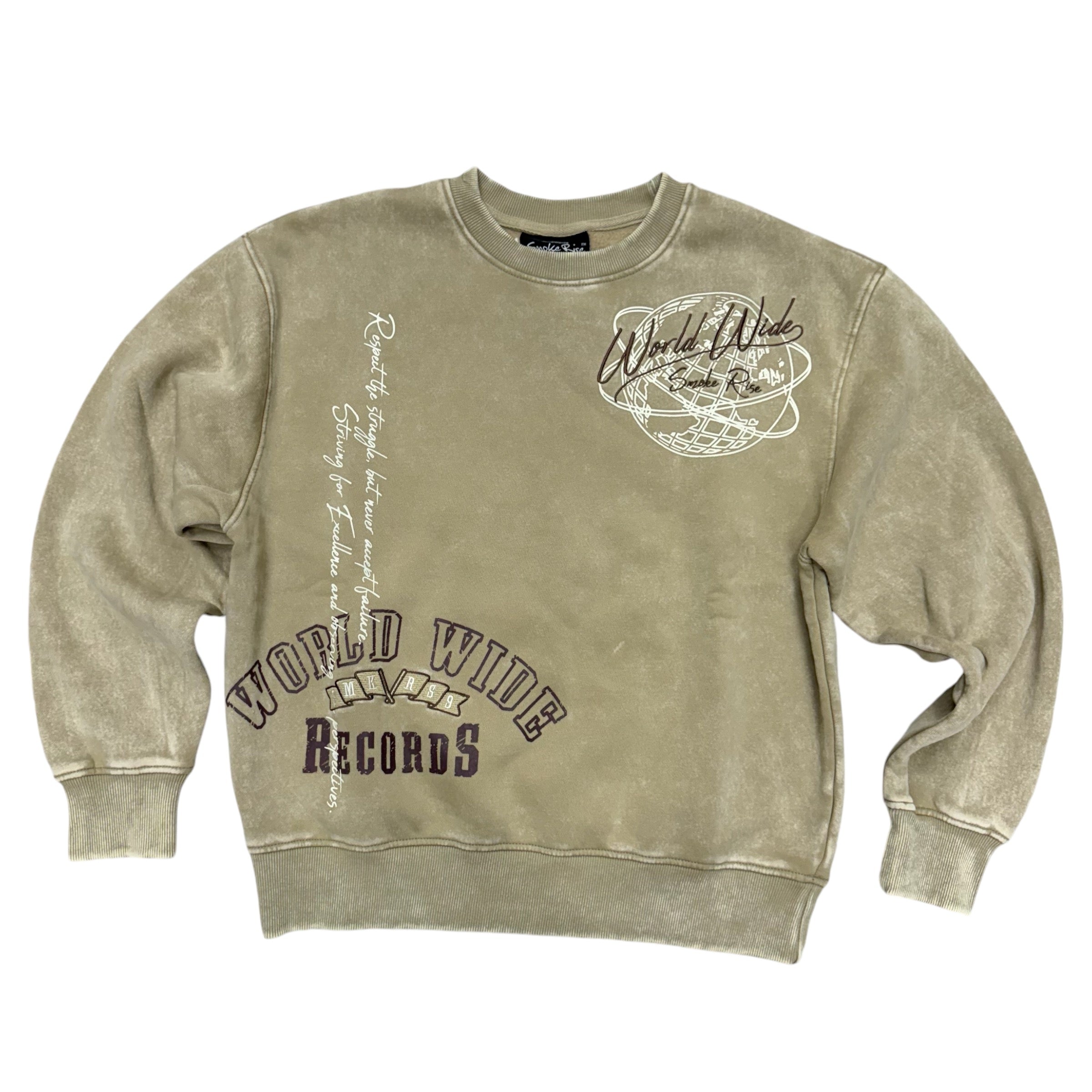 Rise graphic Crew Sweatshirt Khaki 24662