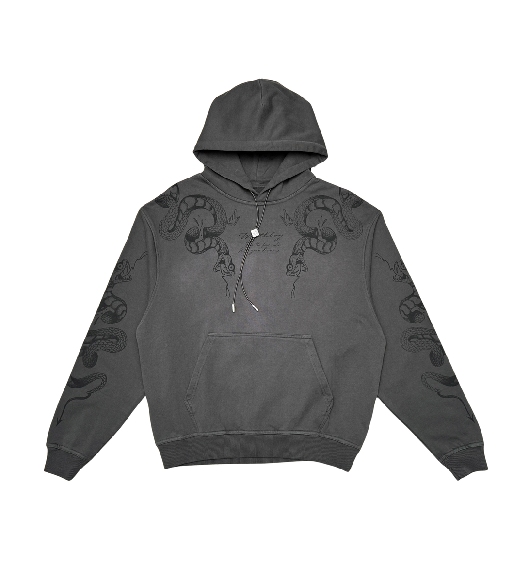 WRATHBOY - Snake Hit Hoodie - DK.GREY - 102