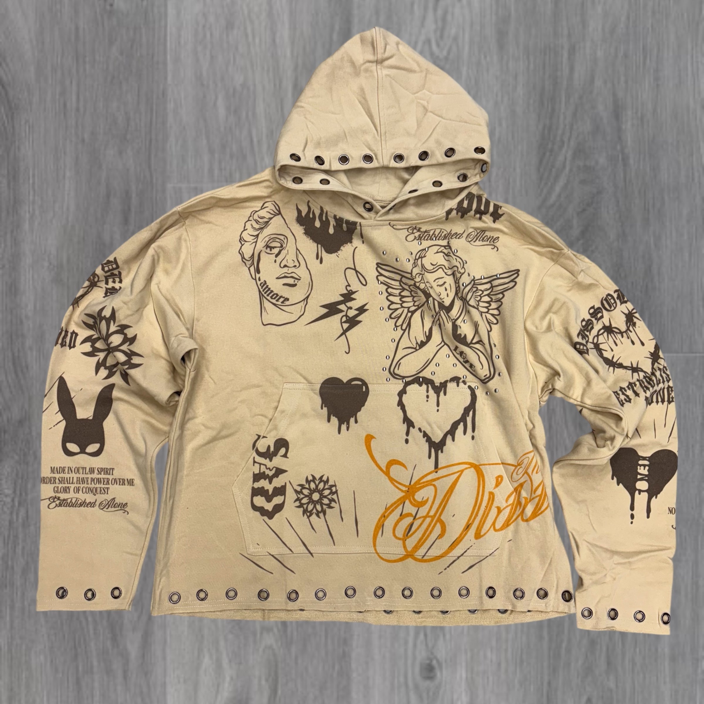 DISORDER -  ANGEL Hoodie - KHKI - 373