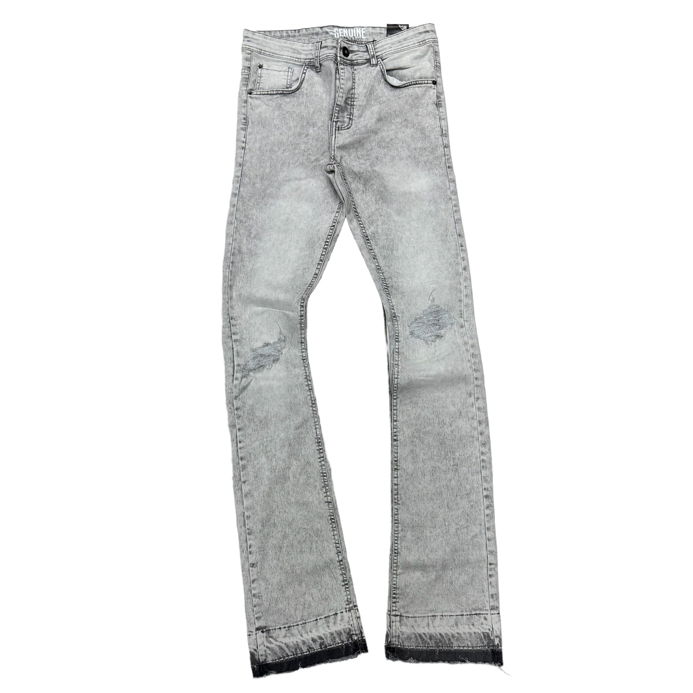 Narr Stacked Clean Rip Denim Grey 3211