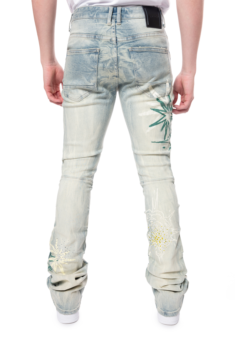 Rise rhinstone  Jeans seville Blue 24528