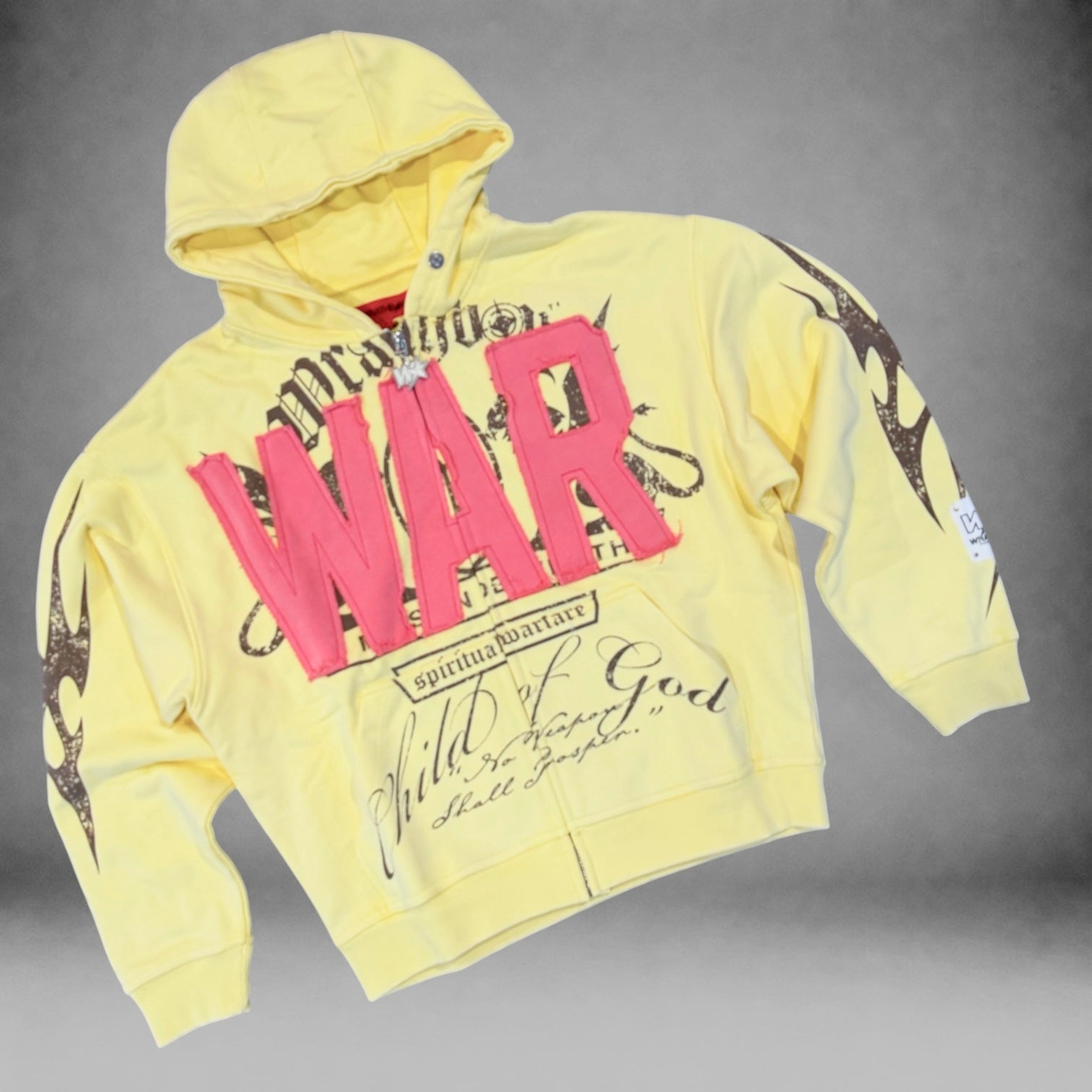 WrathBoy - Hard To Kill Zip Hoodie - Light Yellow - 618
