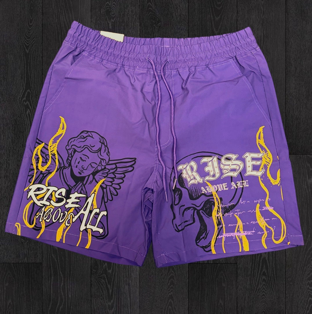Rebel - Above All Nylon Shorts - Purple - 915