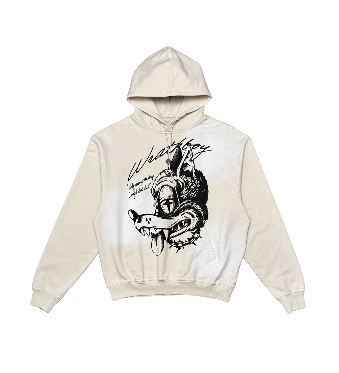 WRATHBOY - Wolf Gothic Hoodie - Natural - 100