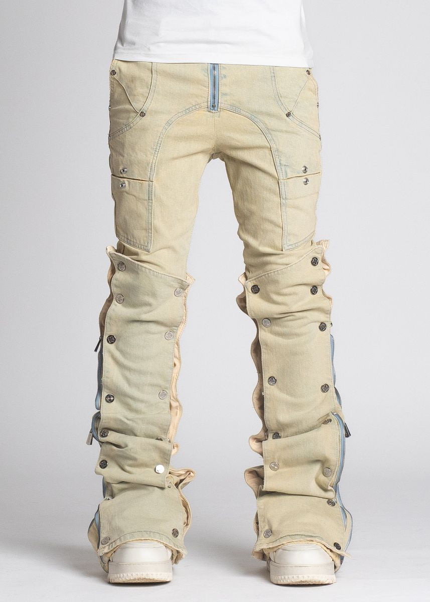 Guapi Stacked Oyster zipper and snaps Denim