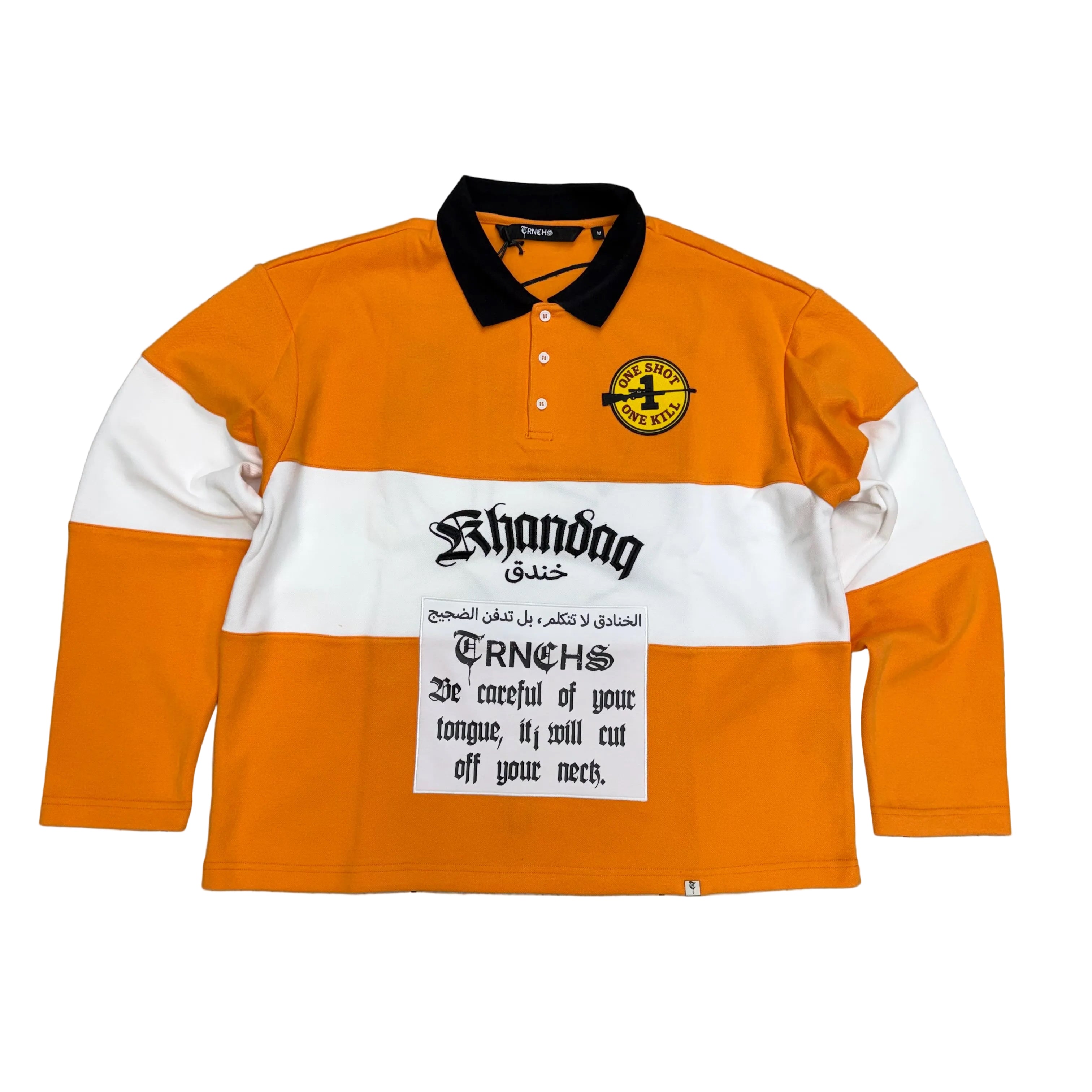 Trnchs - Combat Polo - Orange / White  - TShirt - 13