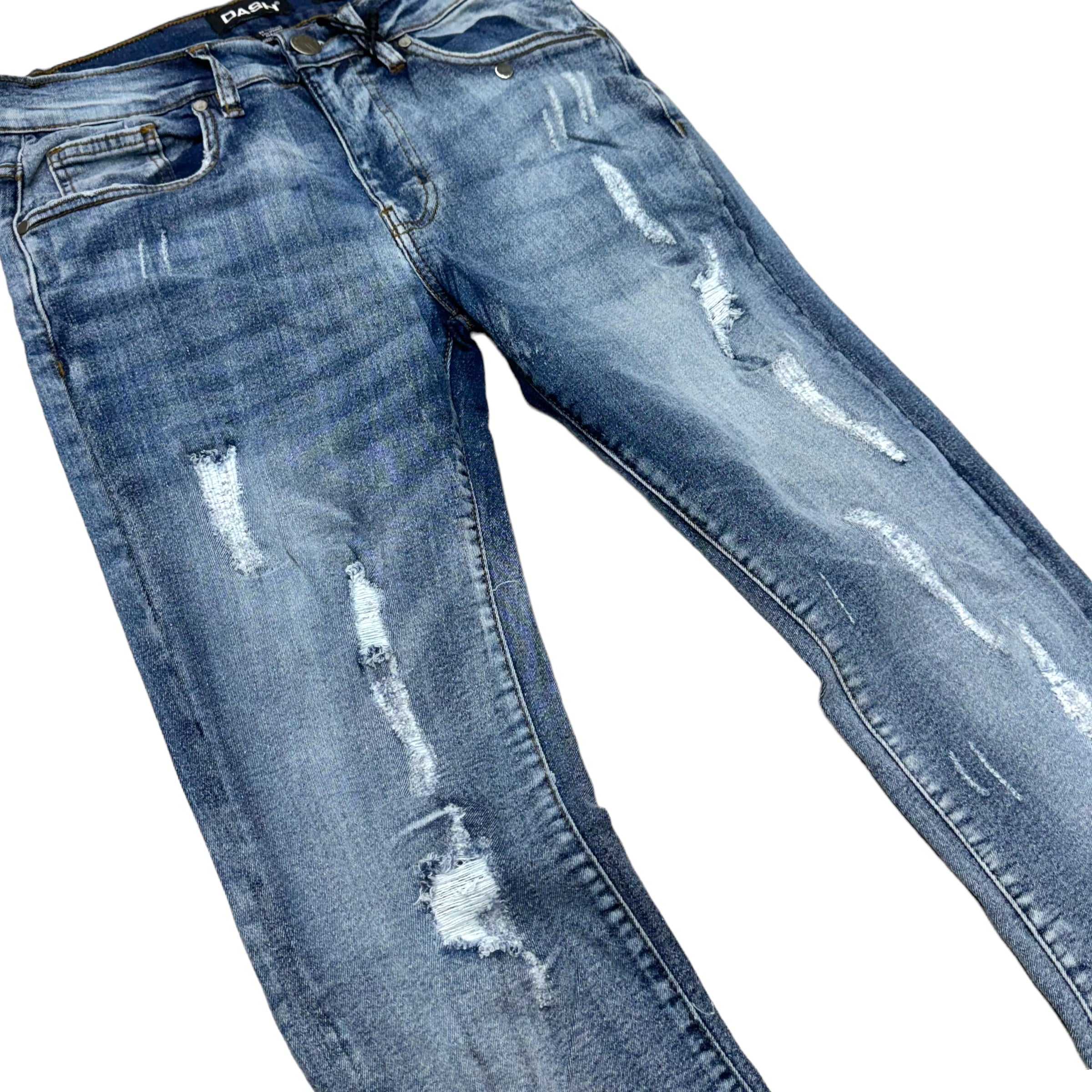 Dash Stacked Ripped Denim Aged Blue 2015