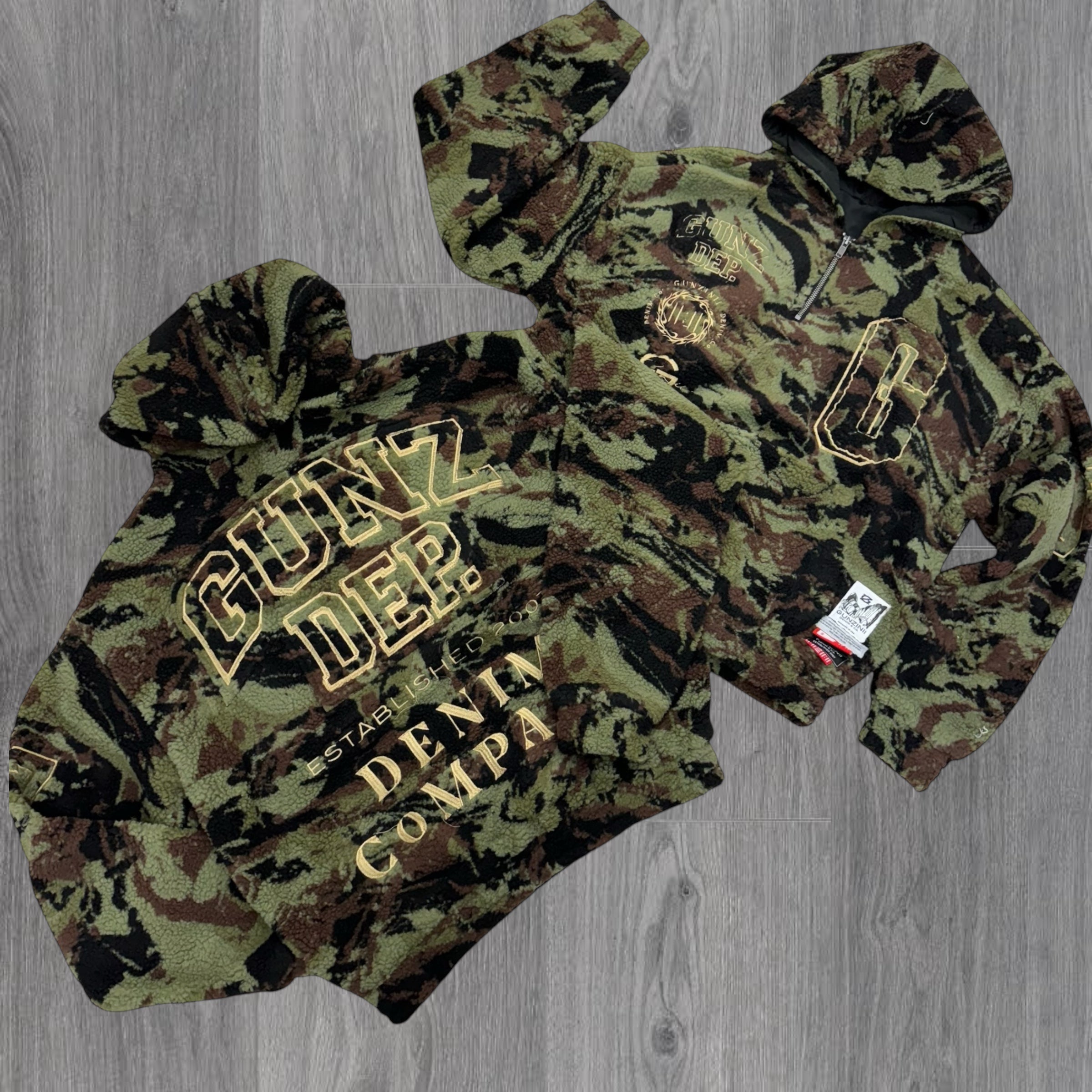 Gunzinii Sherpa Hoodie Camo Gz552