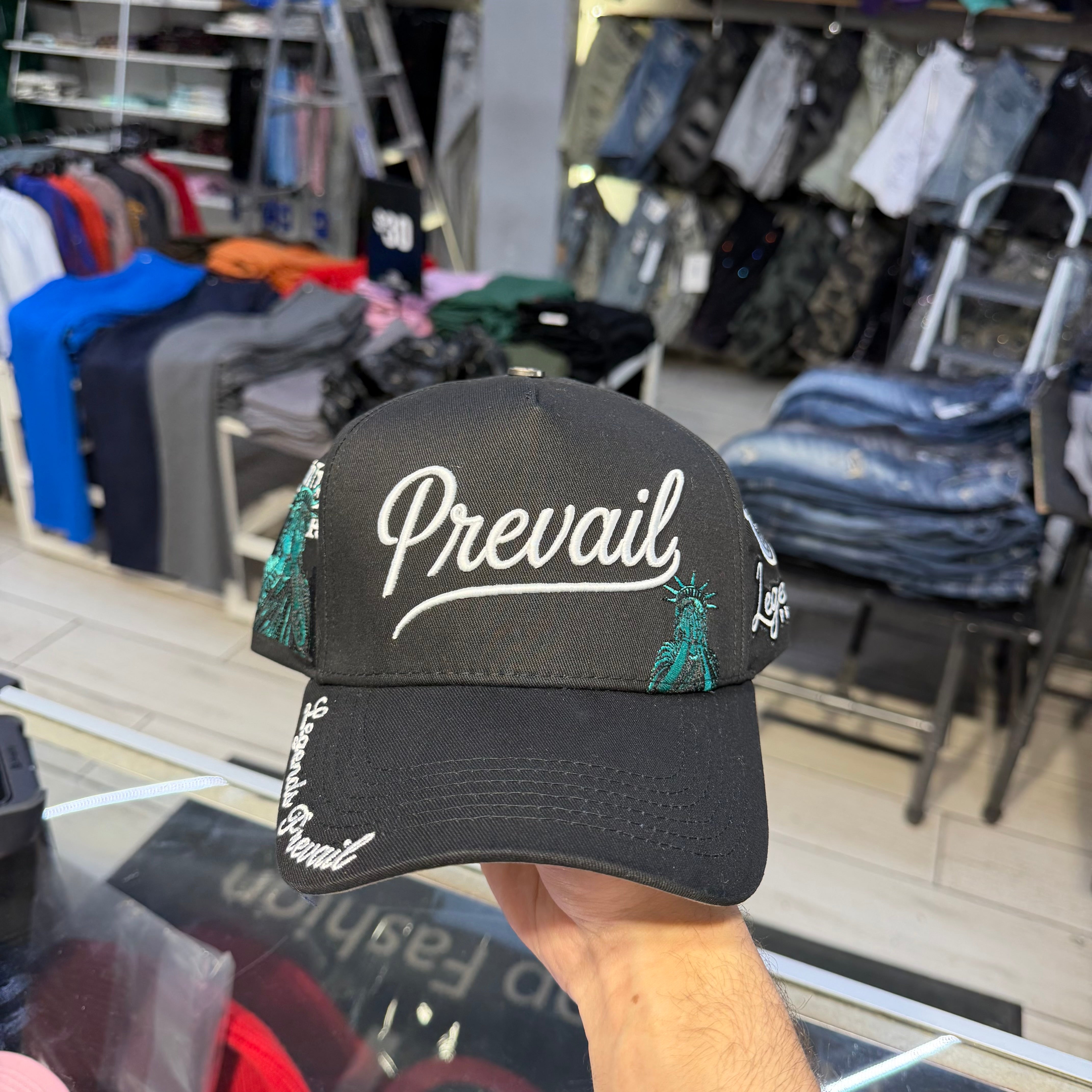 Prevail - Patch Trucker Hat - Black/White