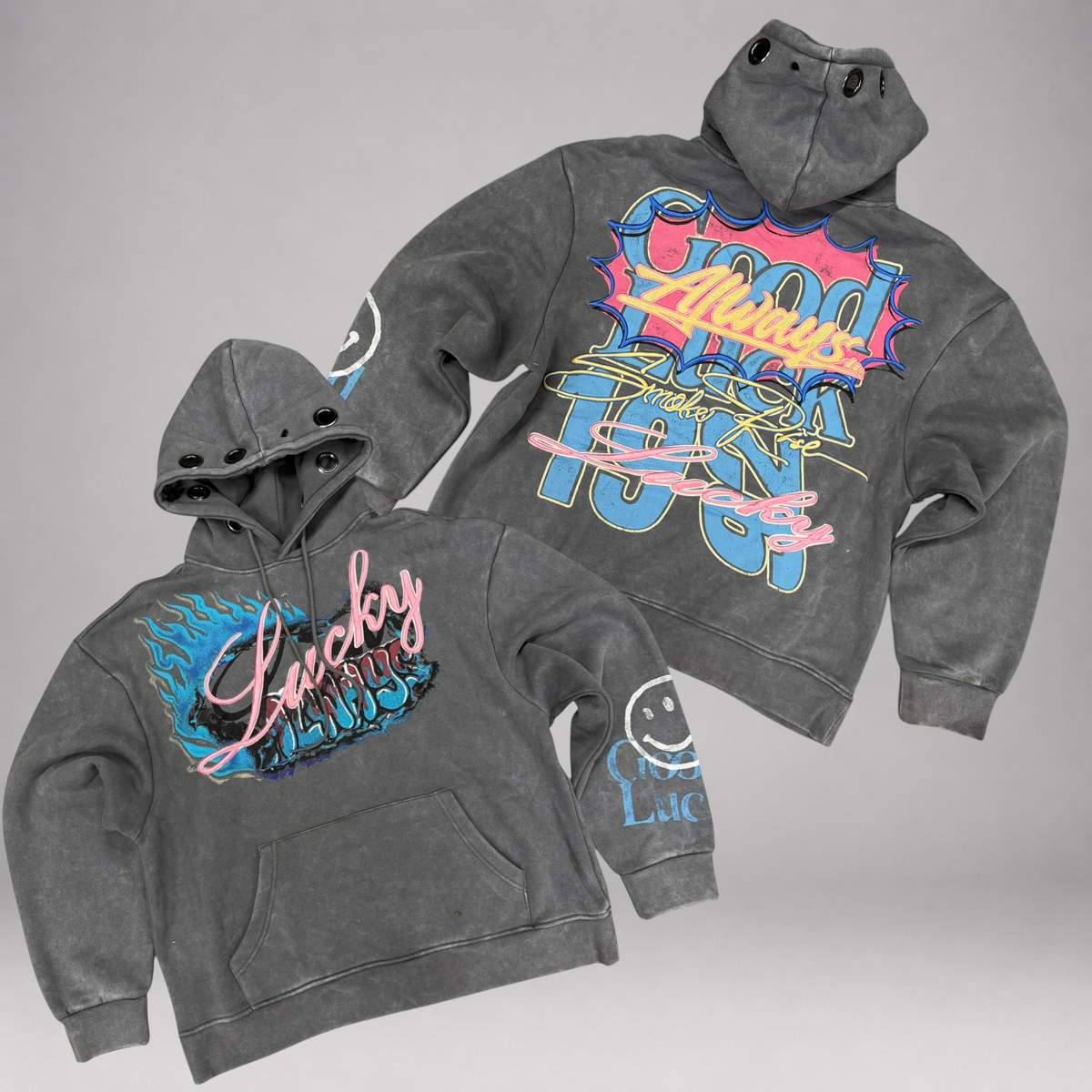 Rise - Always Luck Hoodie - C.Grey - P560